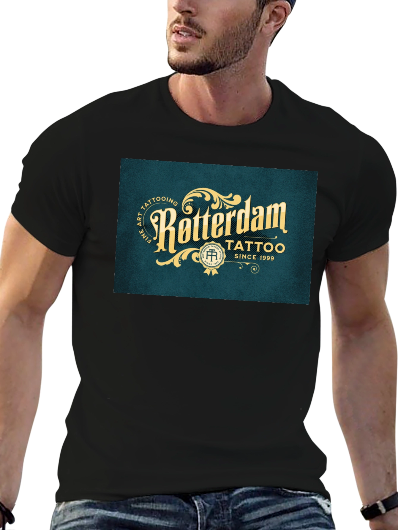 Rotterdam Tattoo Black Graphic Tee
