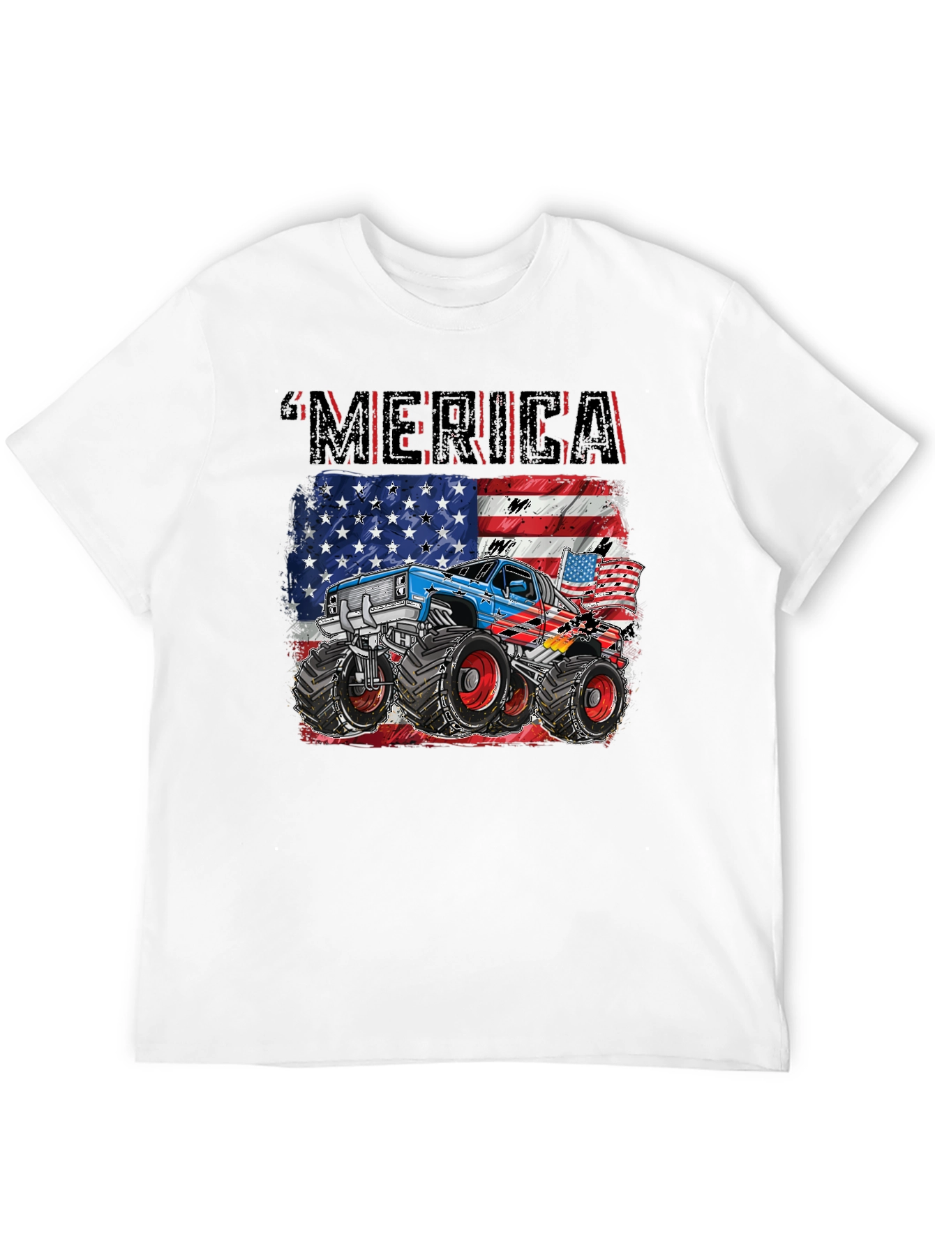 Patriotic Monster Truck Merica T-Shirt