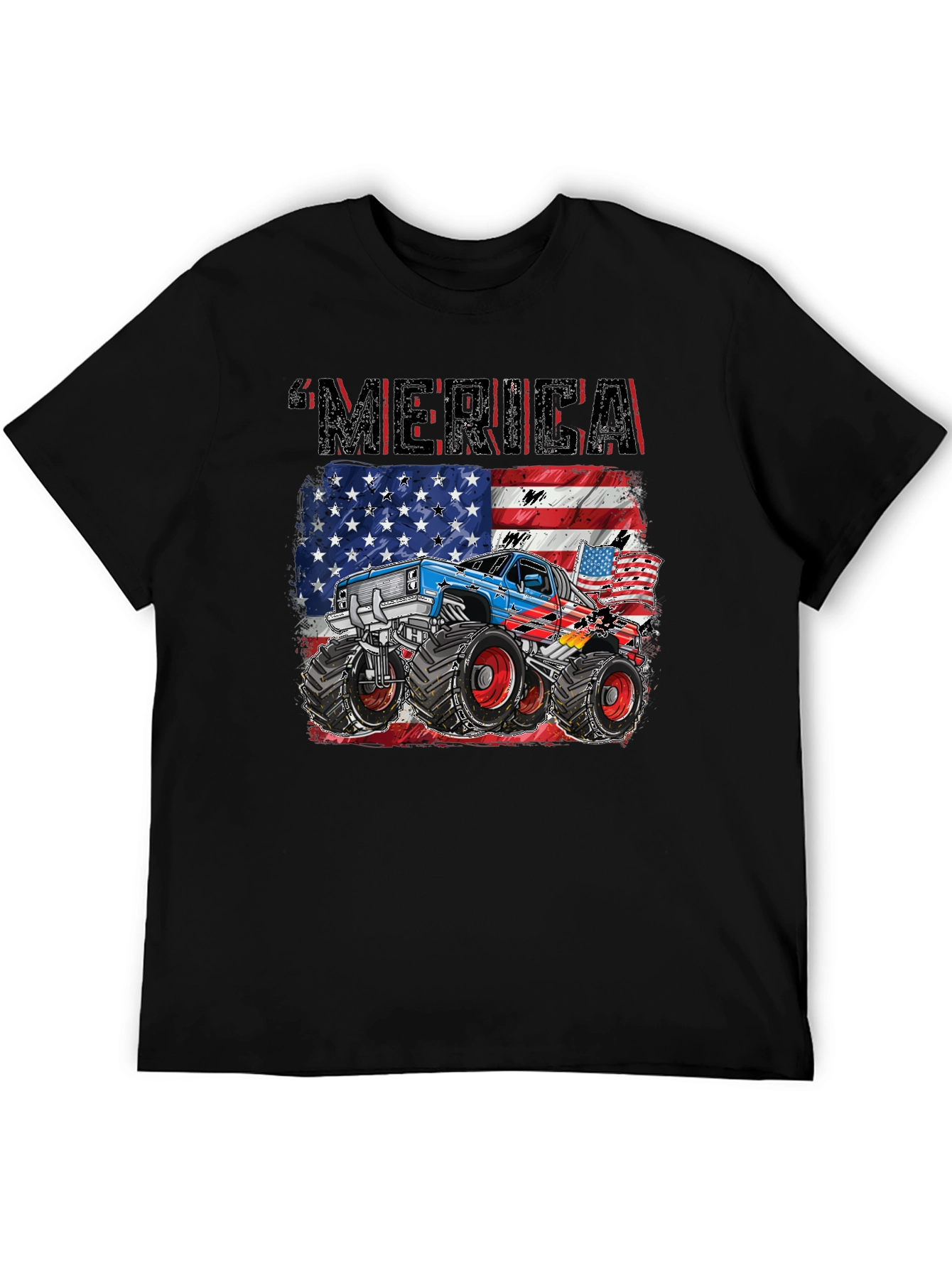 Patriotic Monster Truck Merica T-Shirt