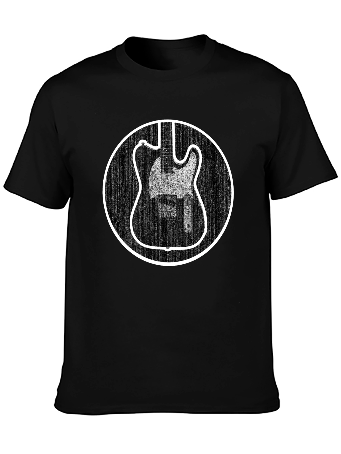 Electric Guitar Graphic Tee - Black