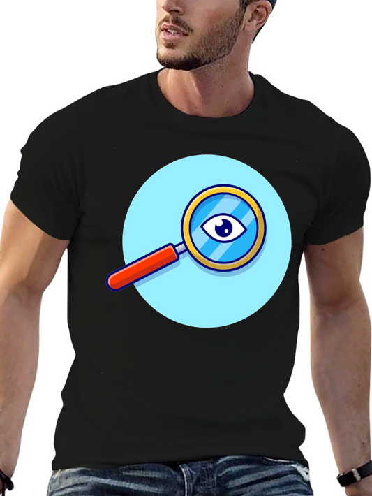 Eye See You Graphic Tee - Black Cotton Comfort