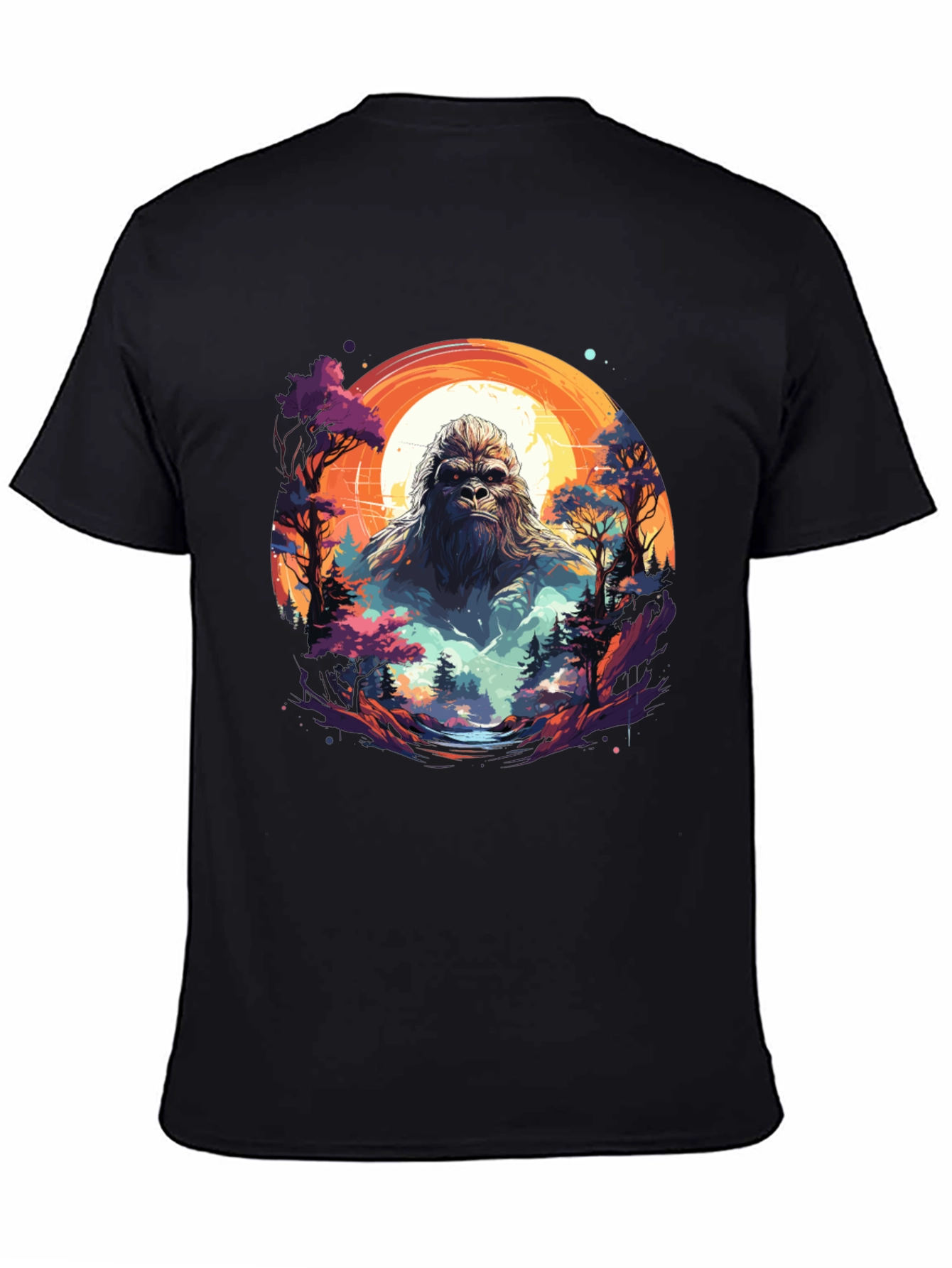 Bigfoot Sunset T-Shirt - Mythical Creature Tee