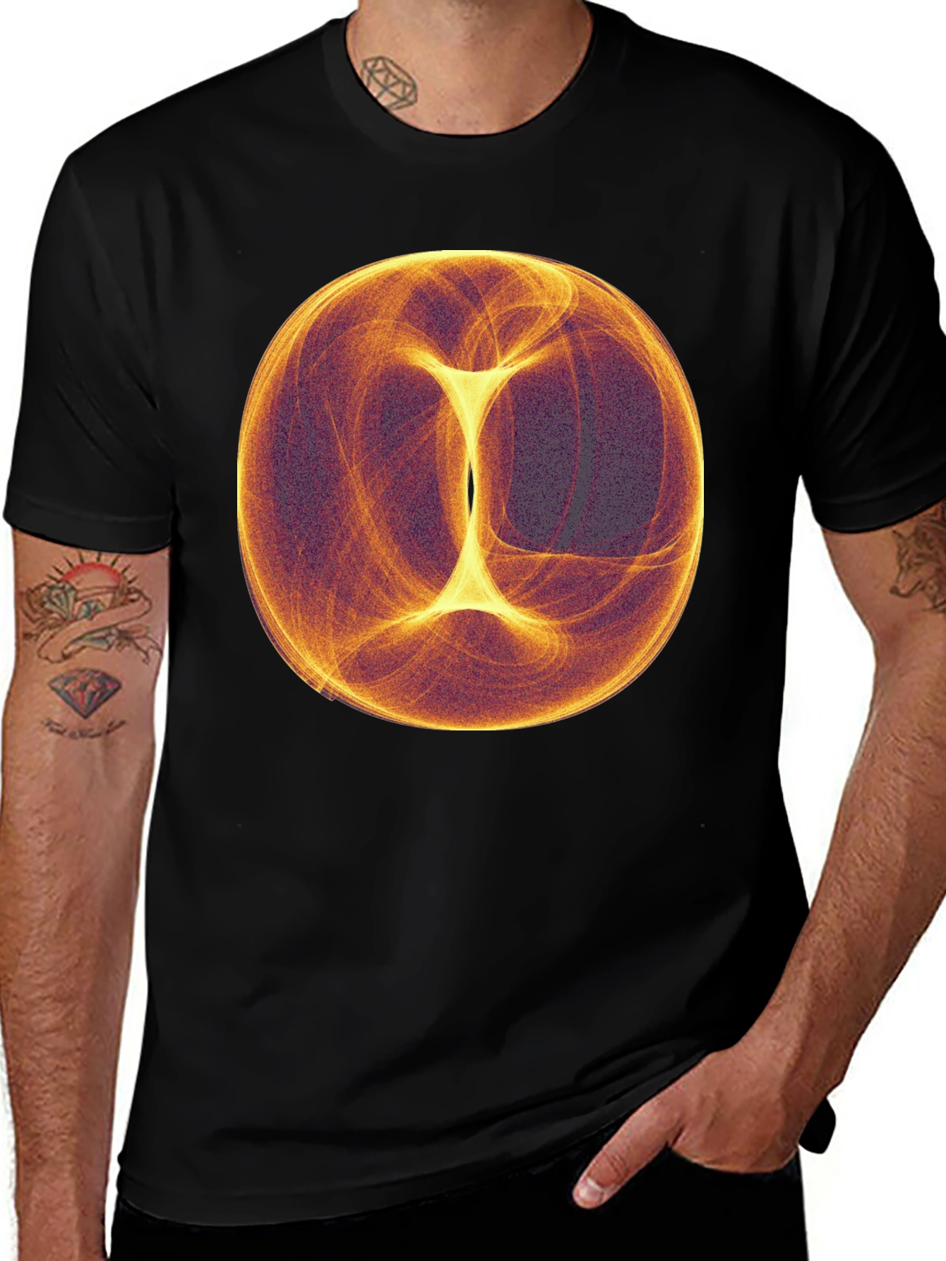 Abstract Torus T-Shirt - Black