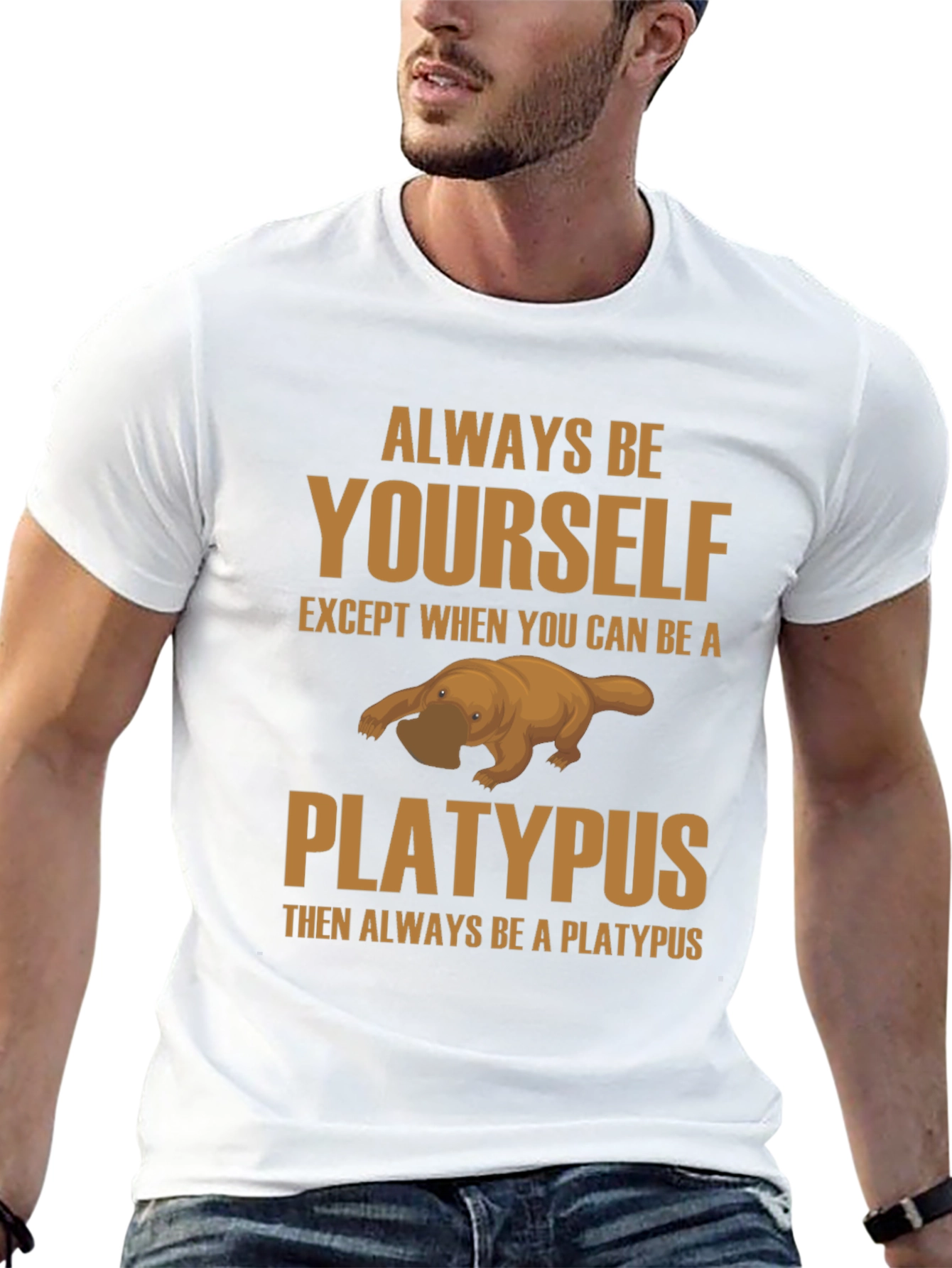 Always Be Yourself Platypus Black T-Shirt