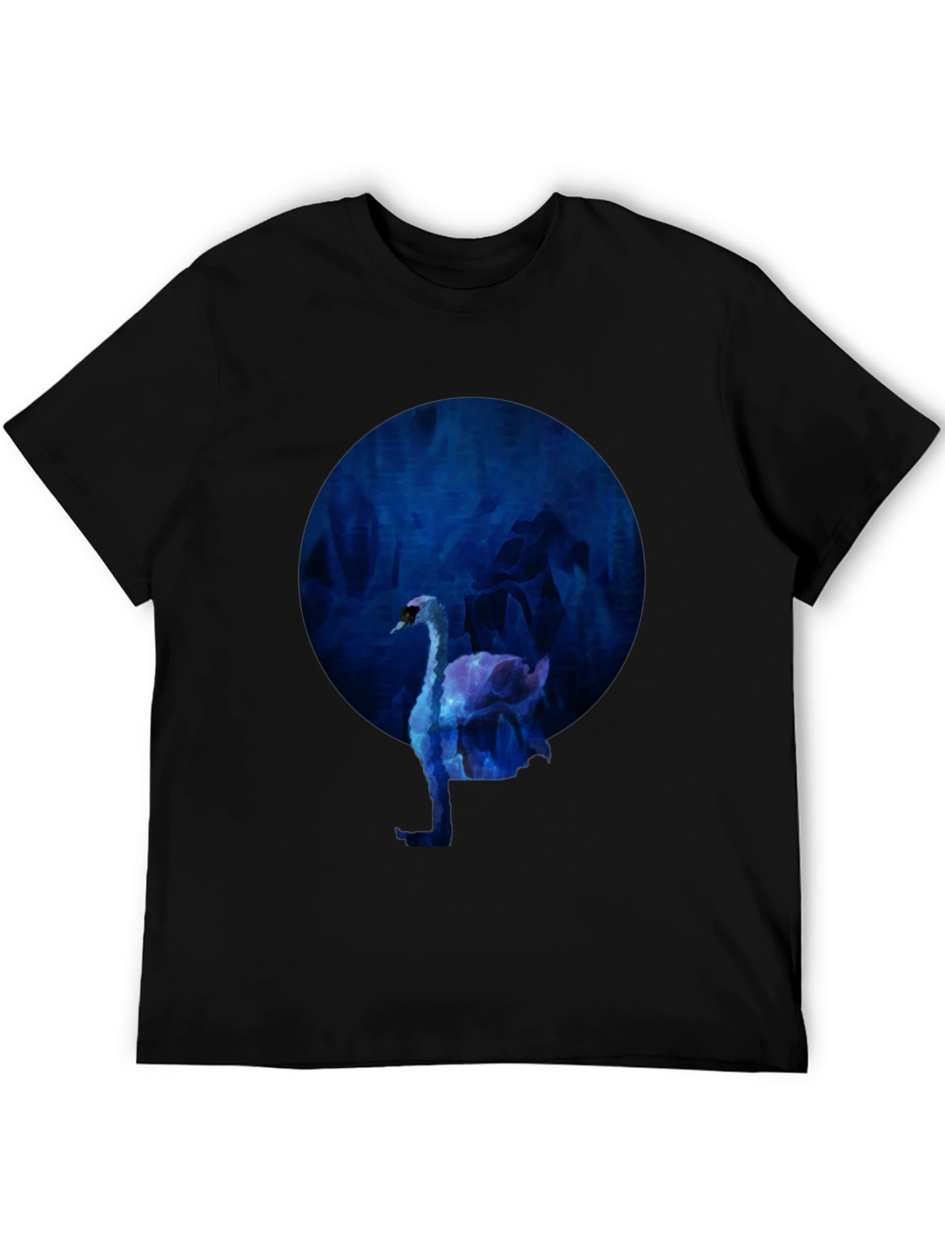 Swan Graphic Black T-Shirt