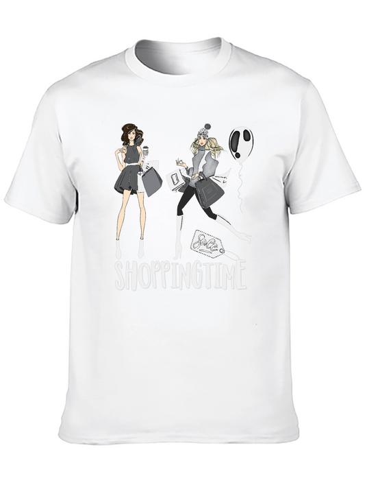 Shopping Time Black T-Shirt