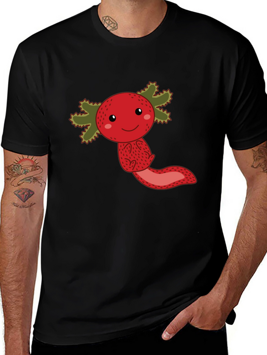 Strawberry Axolotl Graphic Tee - Unisex