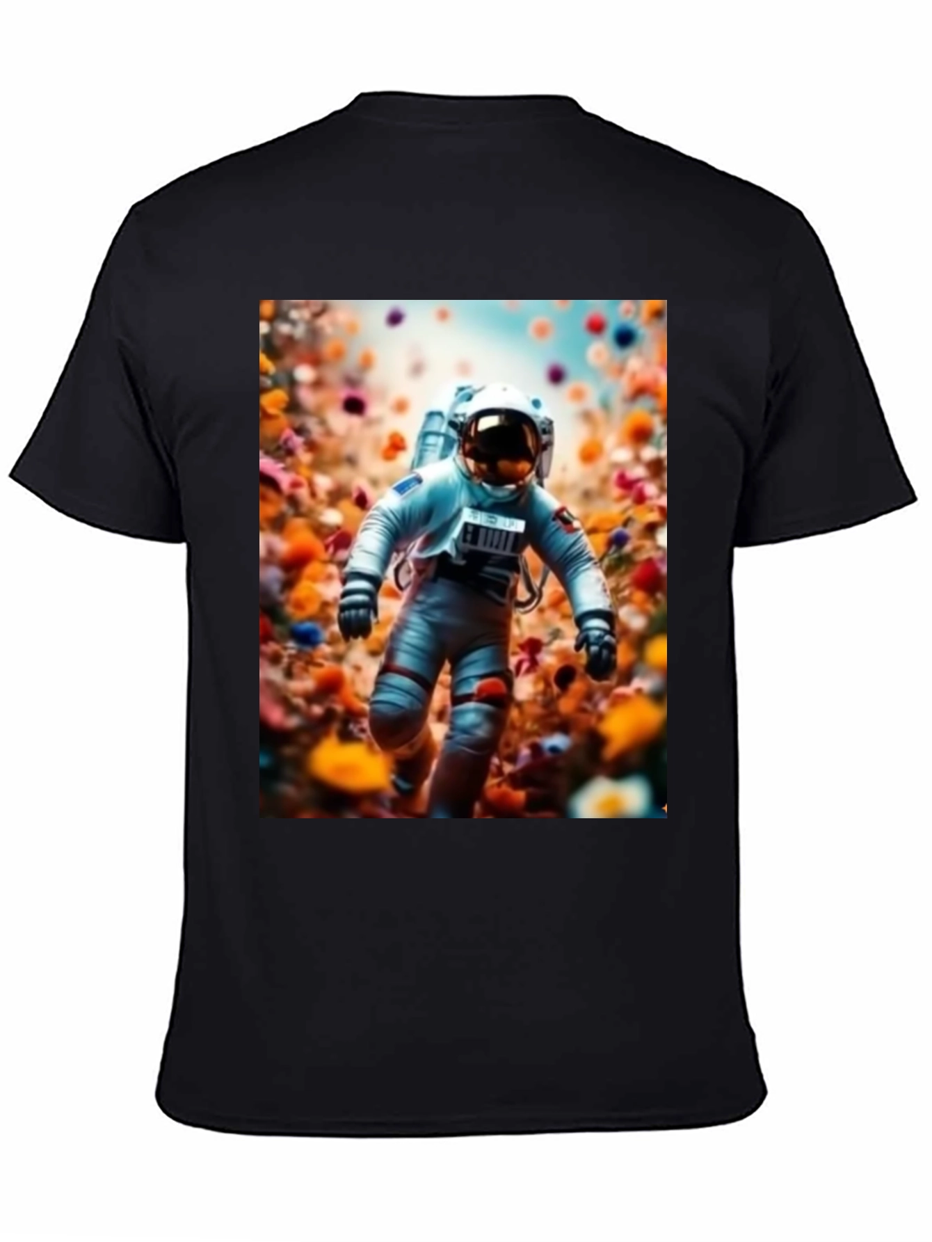 Astronaut in Flowers Graphic T-Shirt