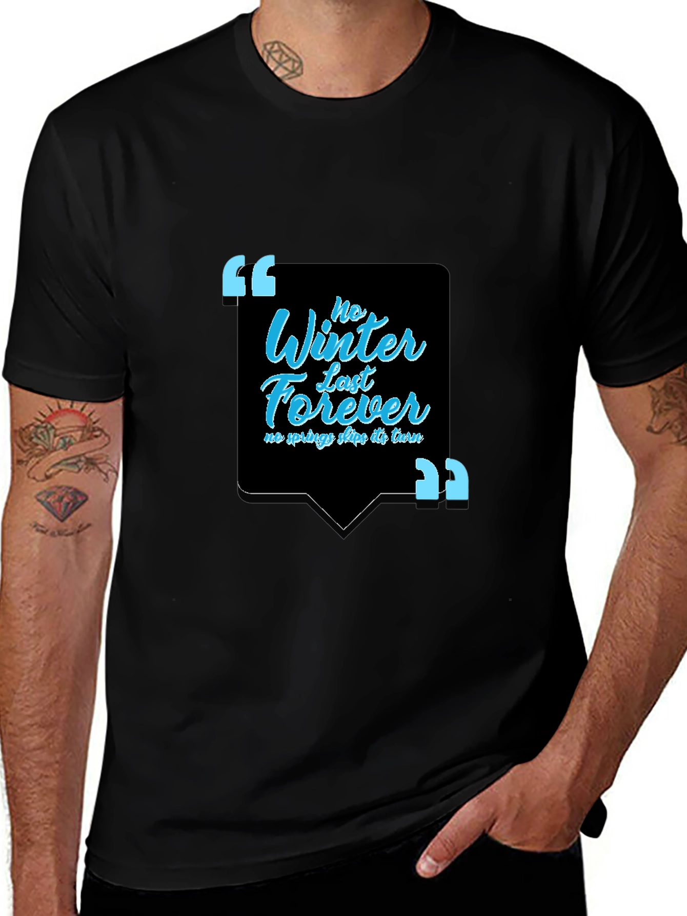 Inspirational Quote Black Graphic Tee