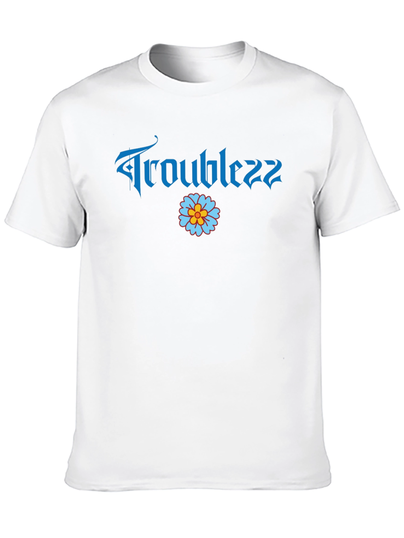 Troublezz Graphic Tee - Black Cotton Casual Shirt