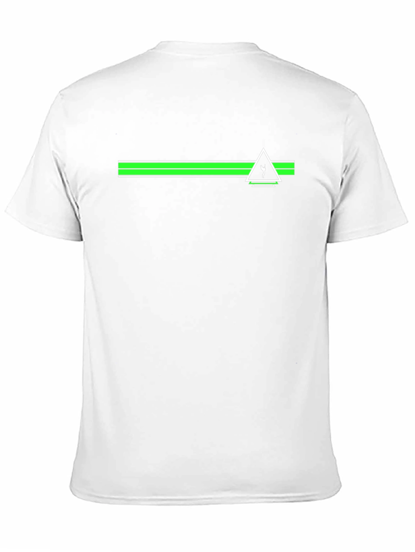 Striking Black Tee with Geometric Green Graphic