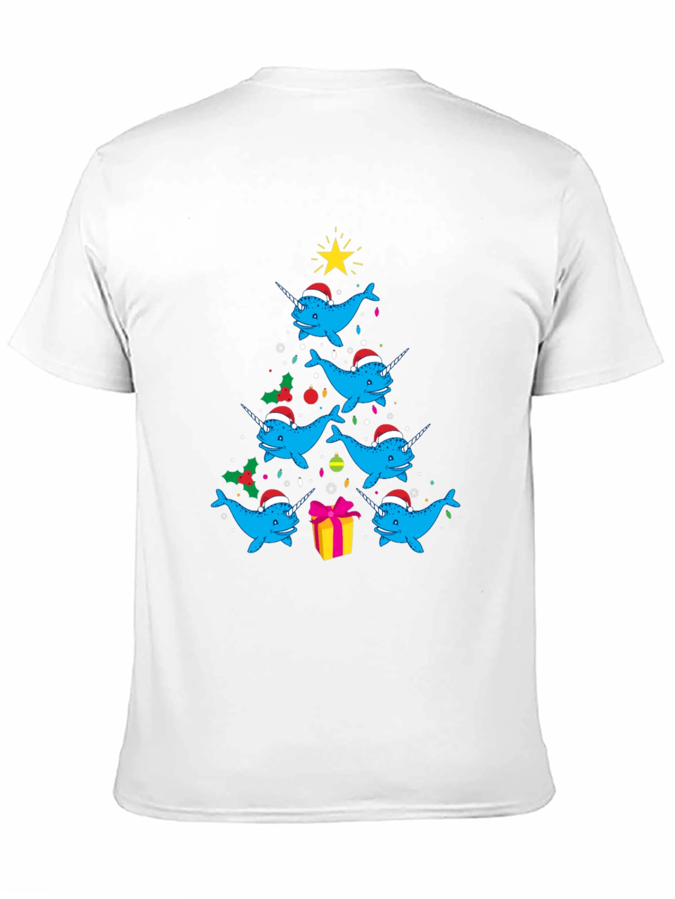 Narwhal Christmas Tree Graphic Tee