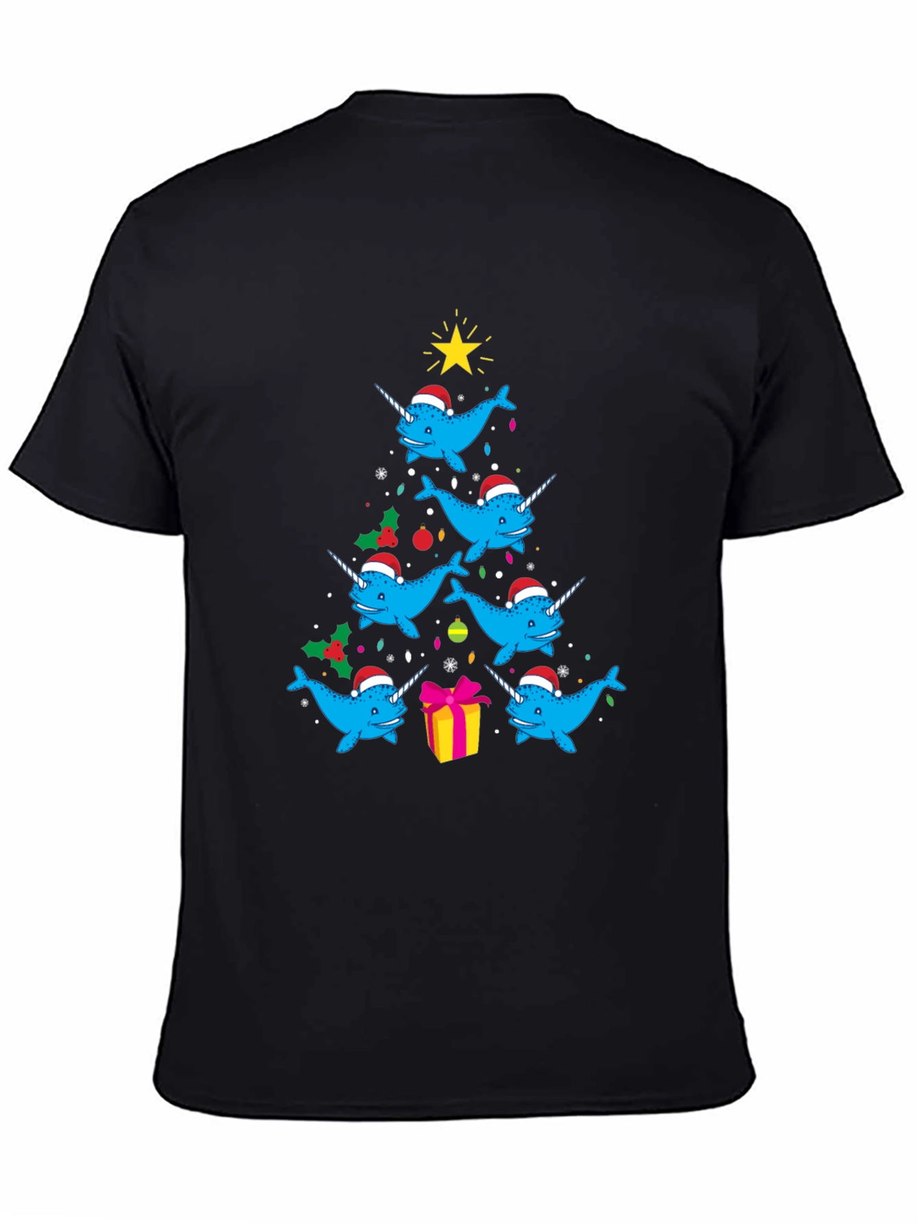 Narwhal Christmas Tree Graphic Tee