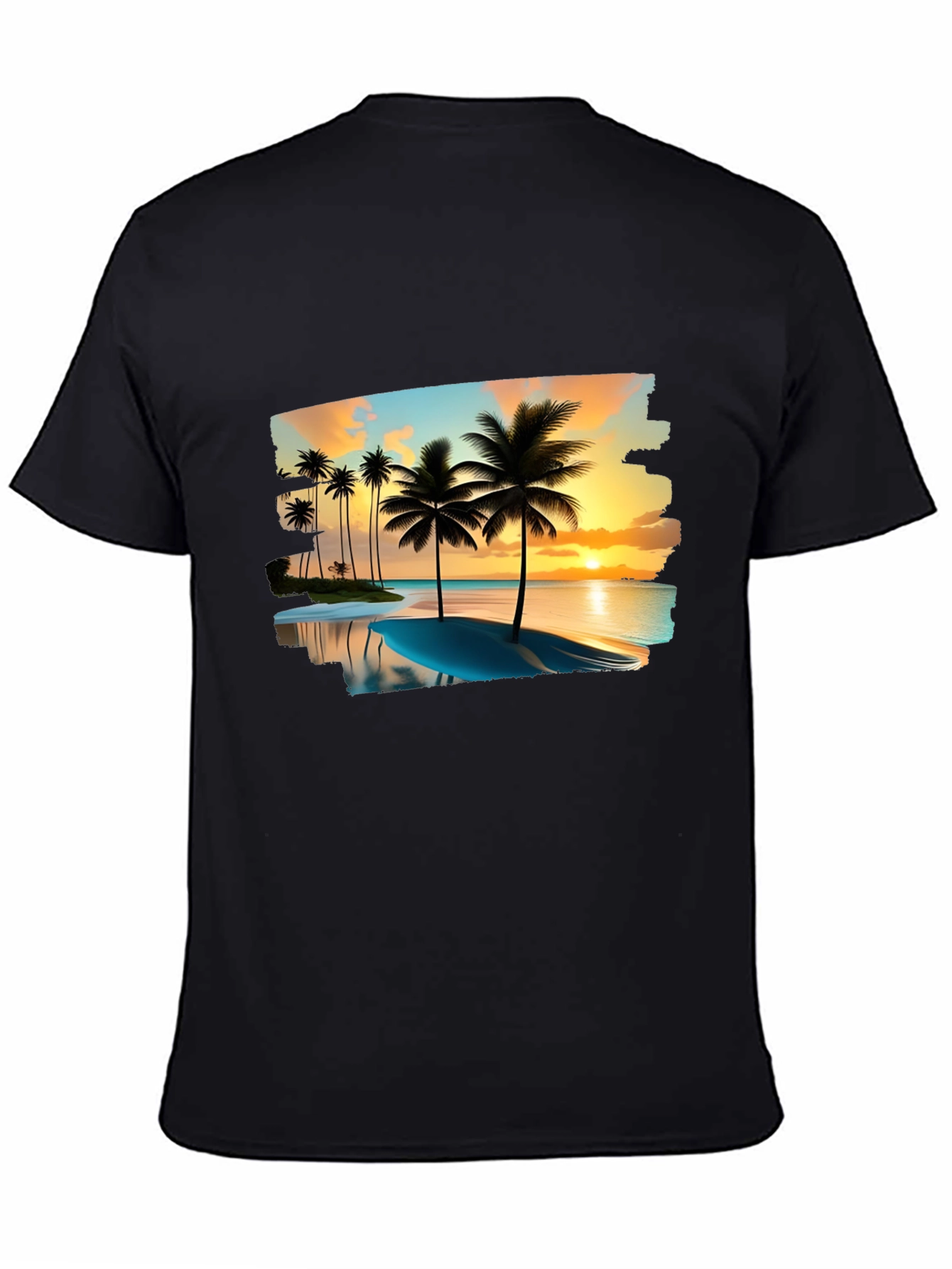 Tropical Palm Tree Sunset Graphic T-Shirt