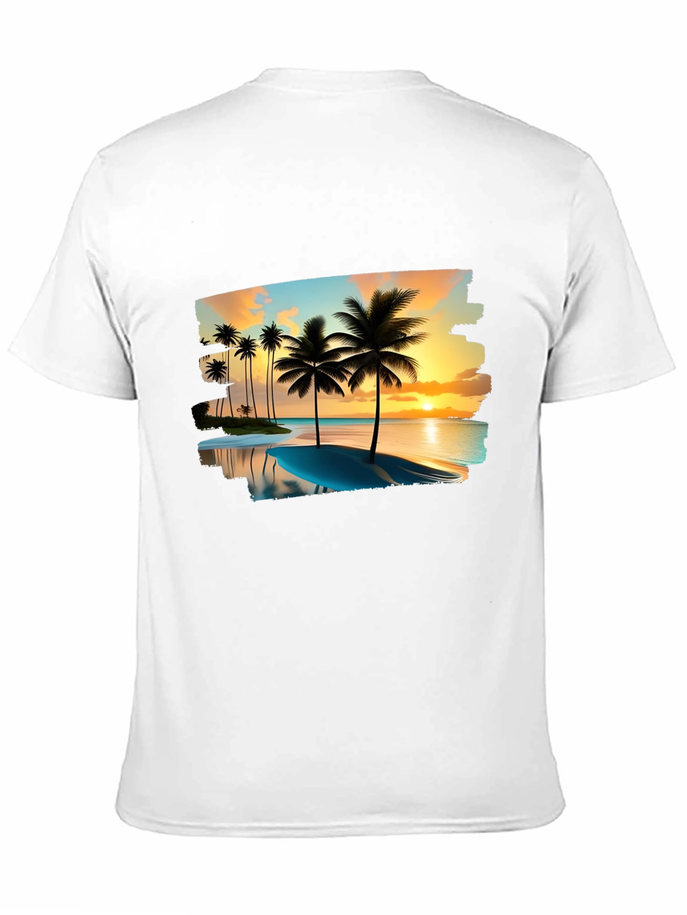 Tropical Palm Tree Sunset Graphic T-Shirt