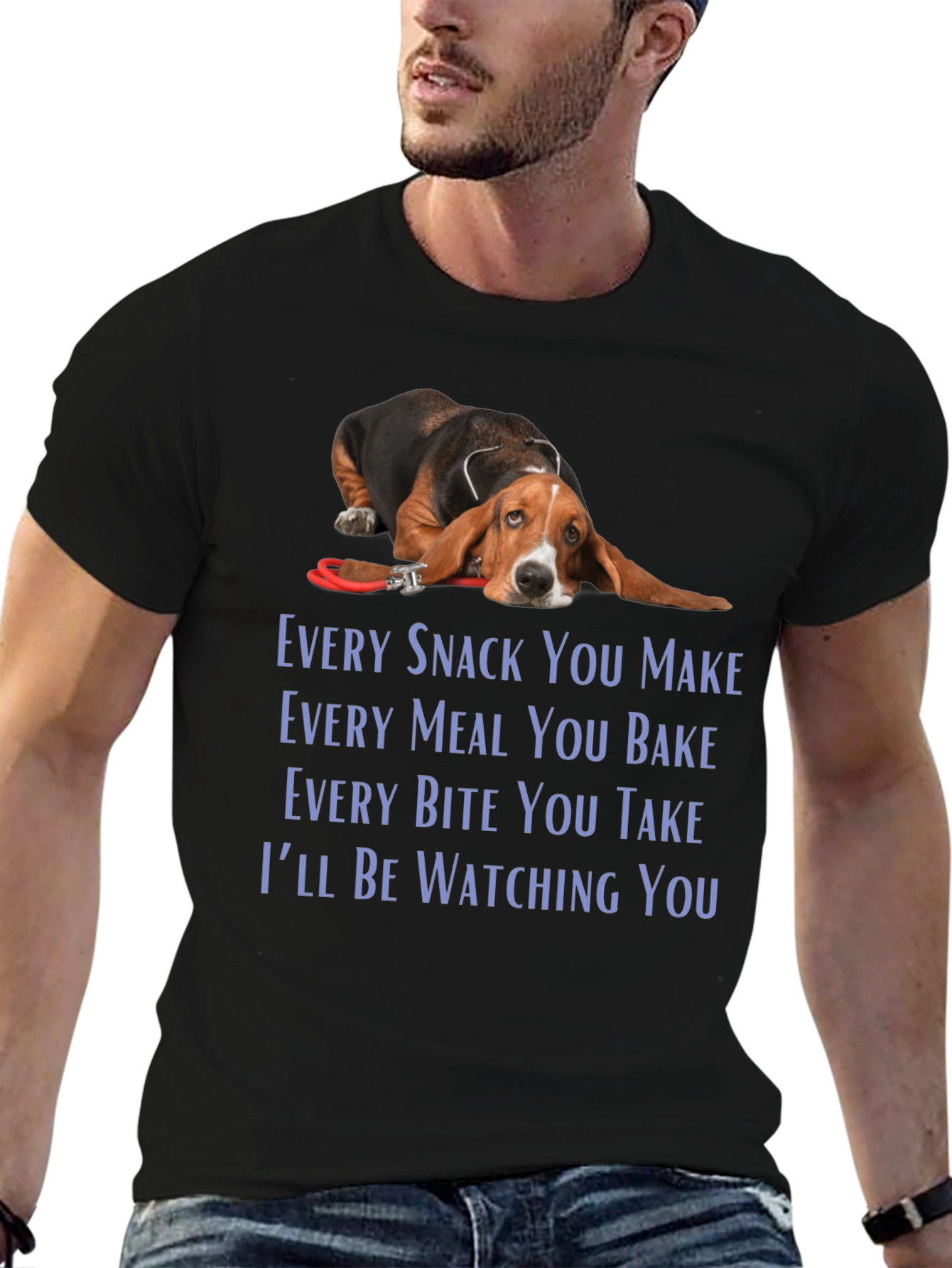 Bassett Hound Dog T-Shirt - Every Snack You Make