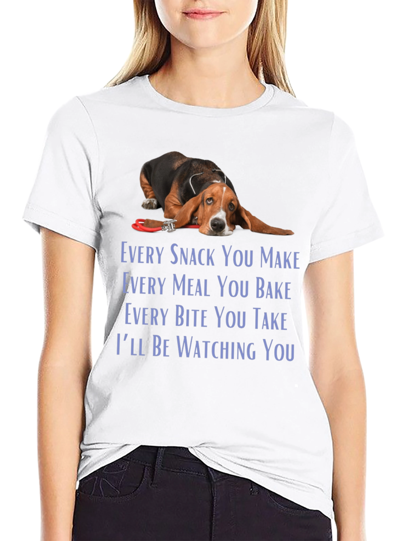 Bassett Hound Dog T-Shirt - Every Snack You Make