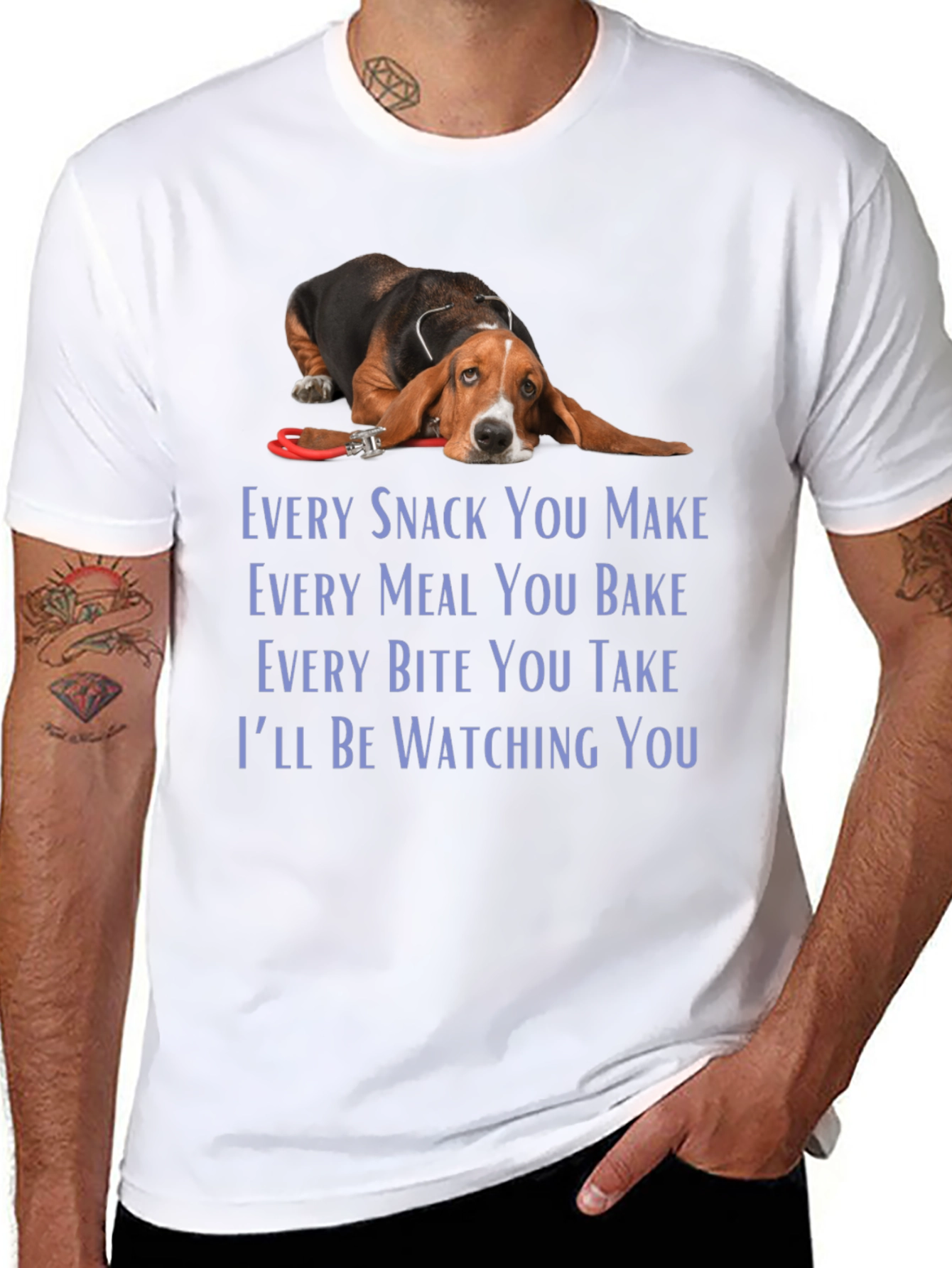 Bassett Hound Dog T-Shirt - Every Snack You Make