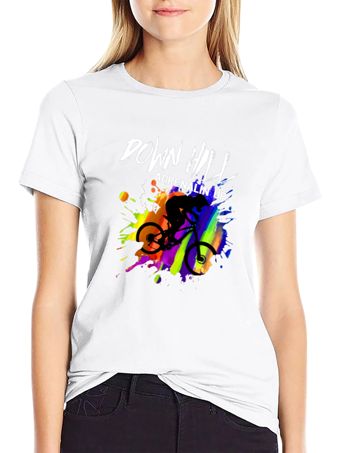 Downhill Adrenalin Up Graphic T-Shirt - Mountain Bike