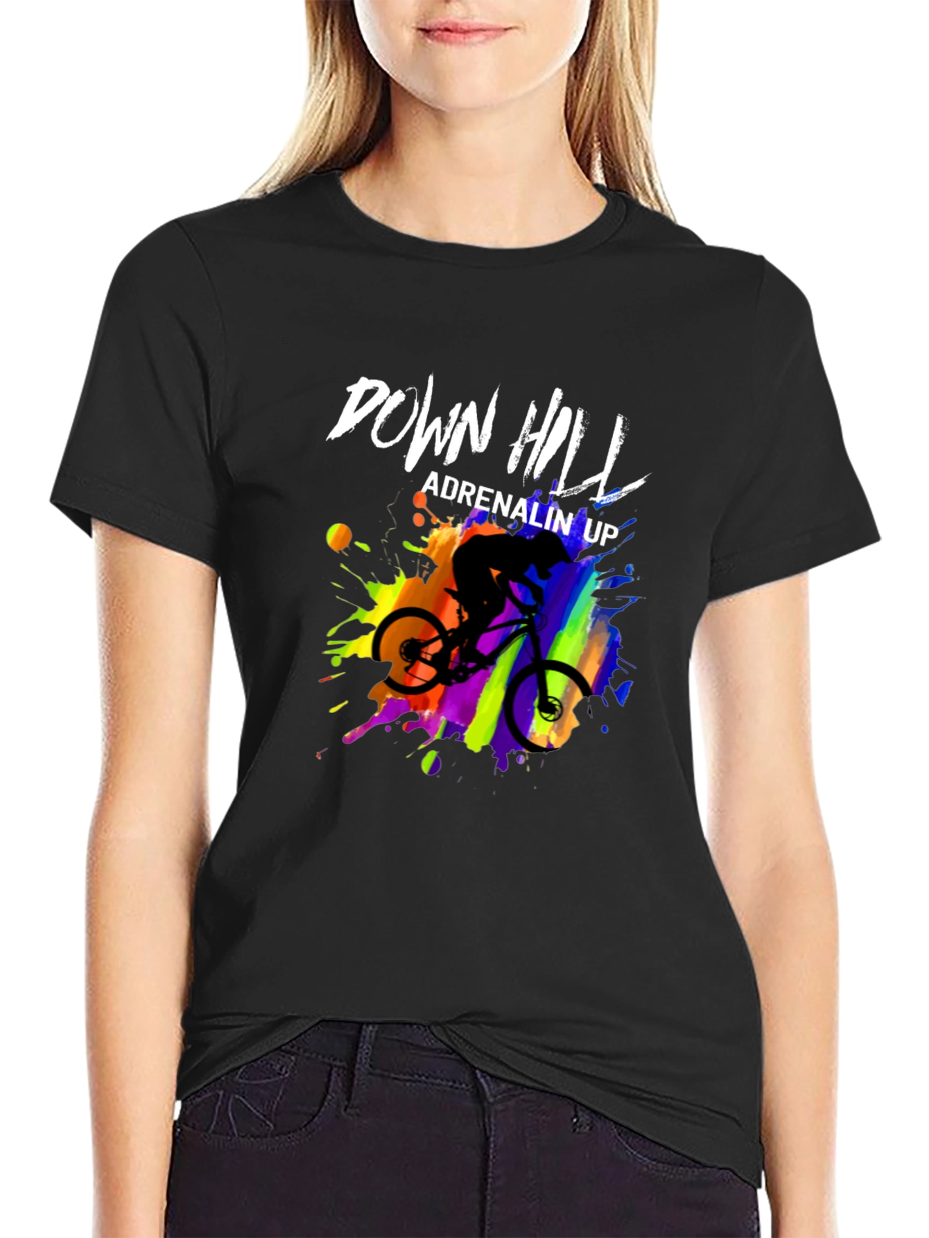 Downhill Adrenalin Up Graphic T-Shirt - Mountain Bike