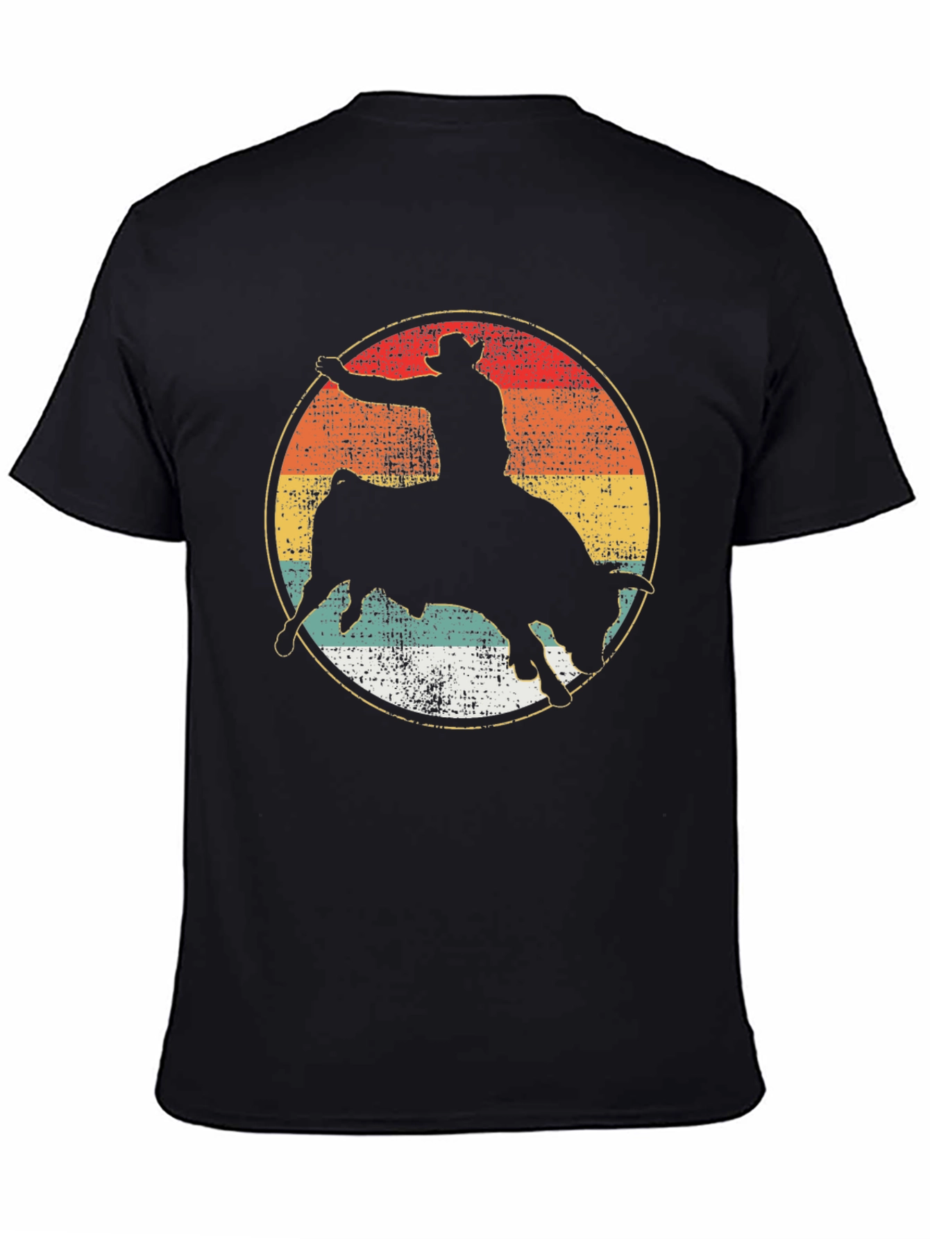 Rodeo Bull Rider Silhouette Graphic Tee