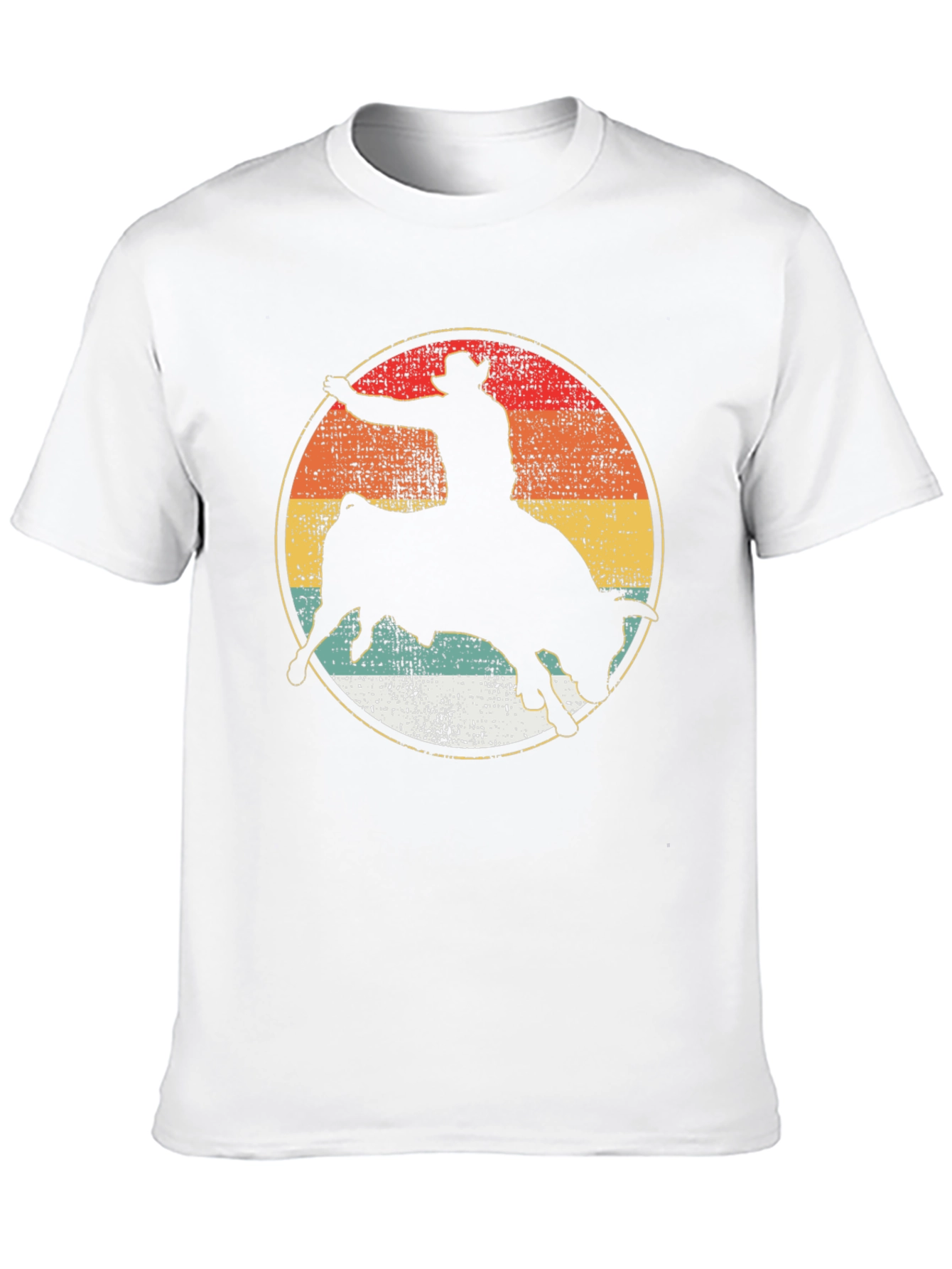 Rodeo Bull Rider Silhouette Graphic Tee