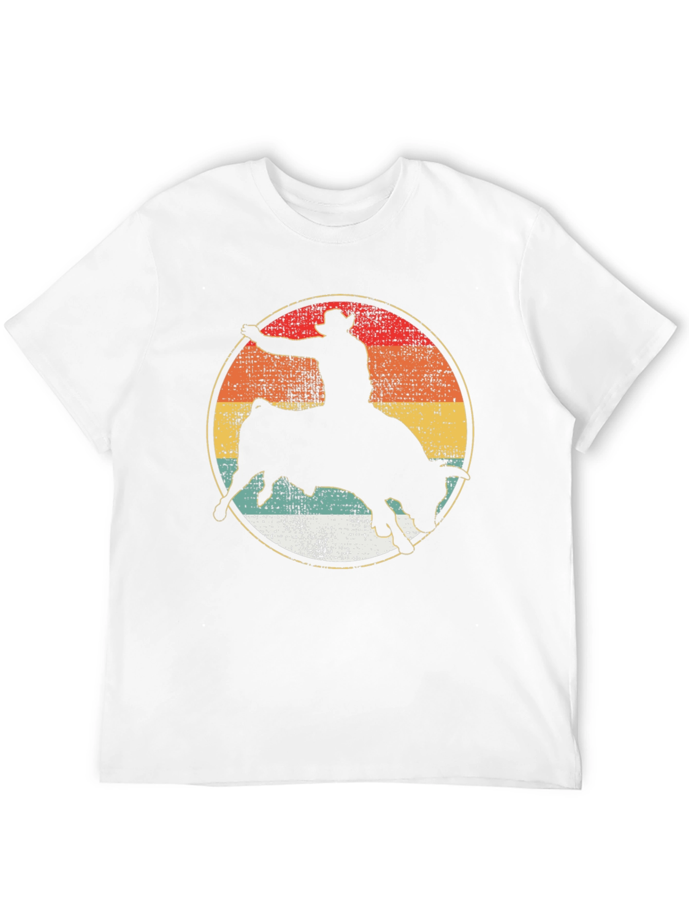 Rodeo Bull Rider Silhouette Graphic Tee