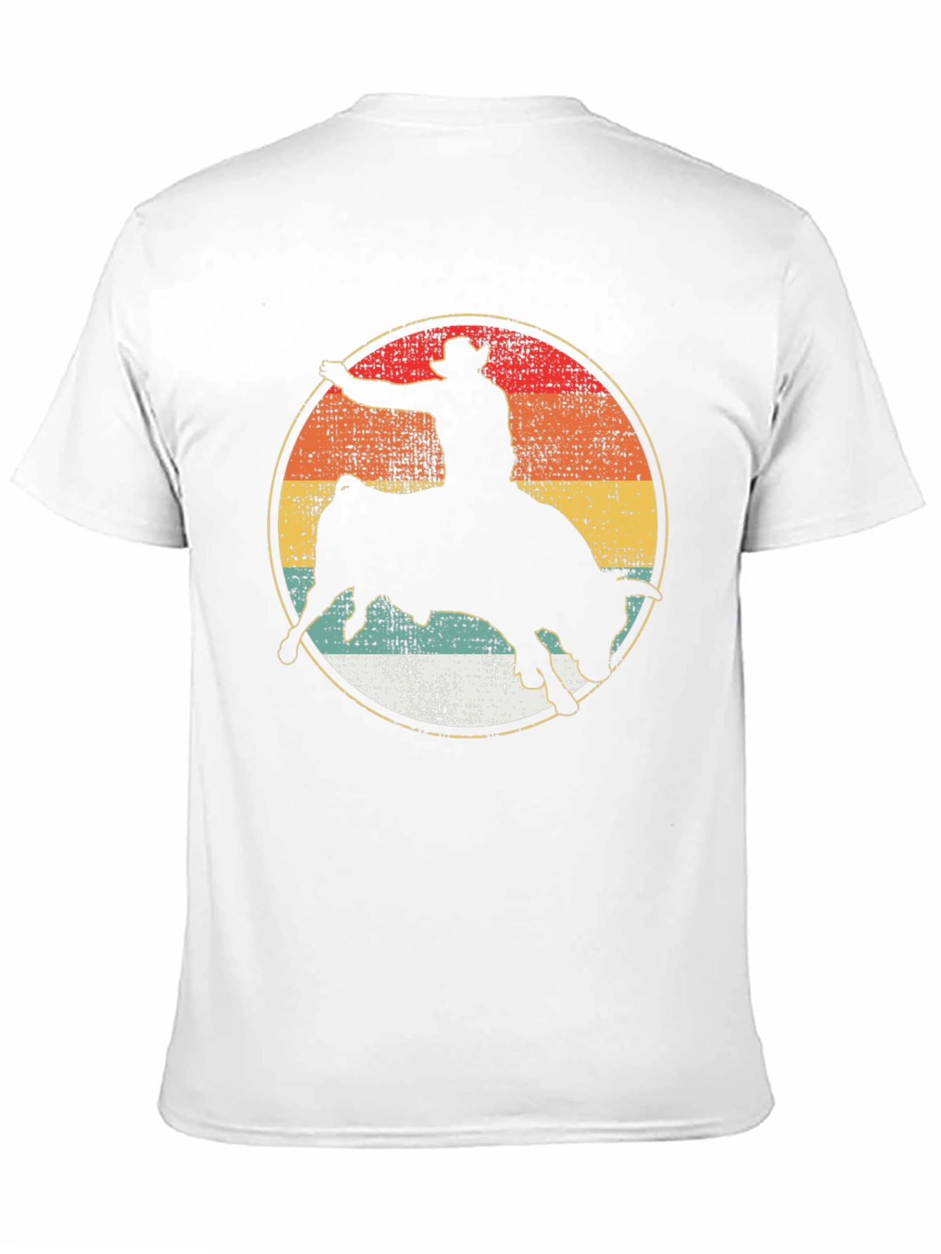 Rodeo Bull Rider Silhouette Graphic Tee