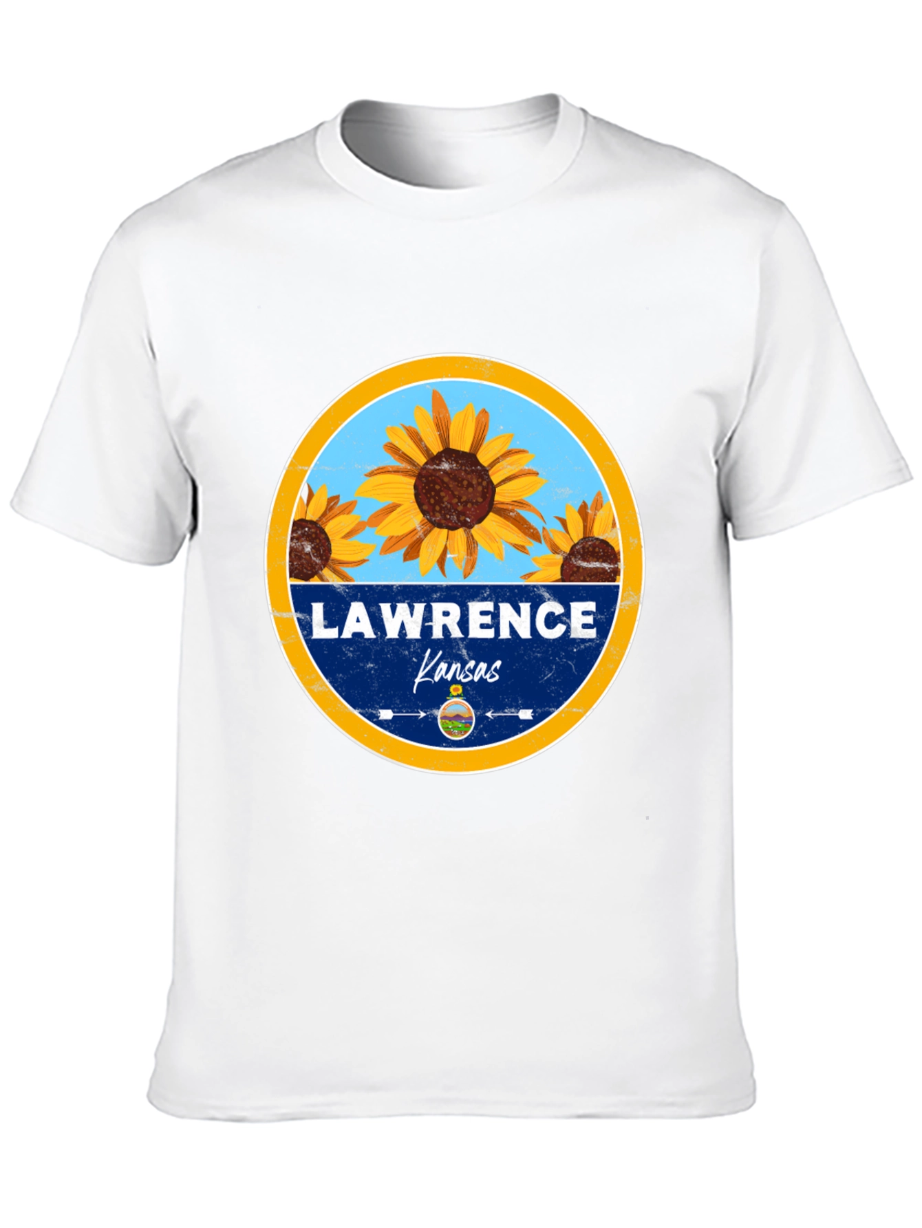 Lawrence Kansas Sunflower T-Shirt