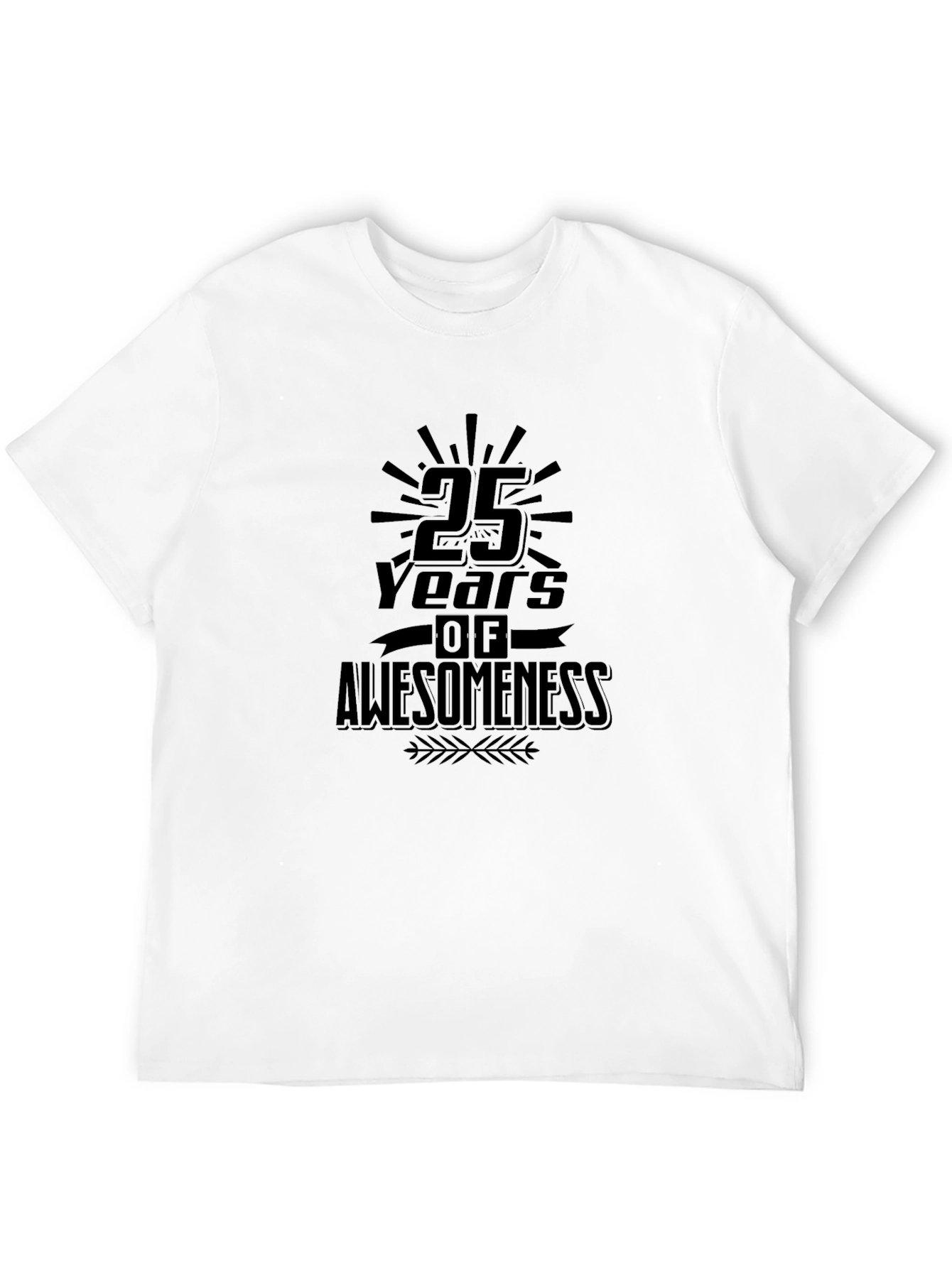 25 Years of Awesomeness T-Shirt - Black