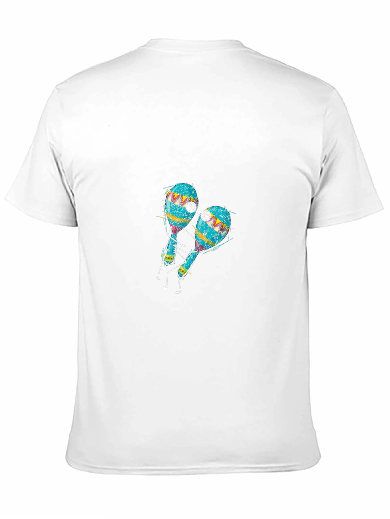 Dancing Maracas Graphic Tee - Black Cotton T-Shirt