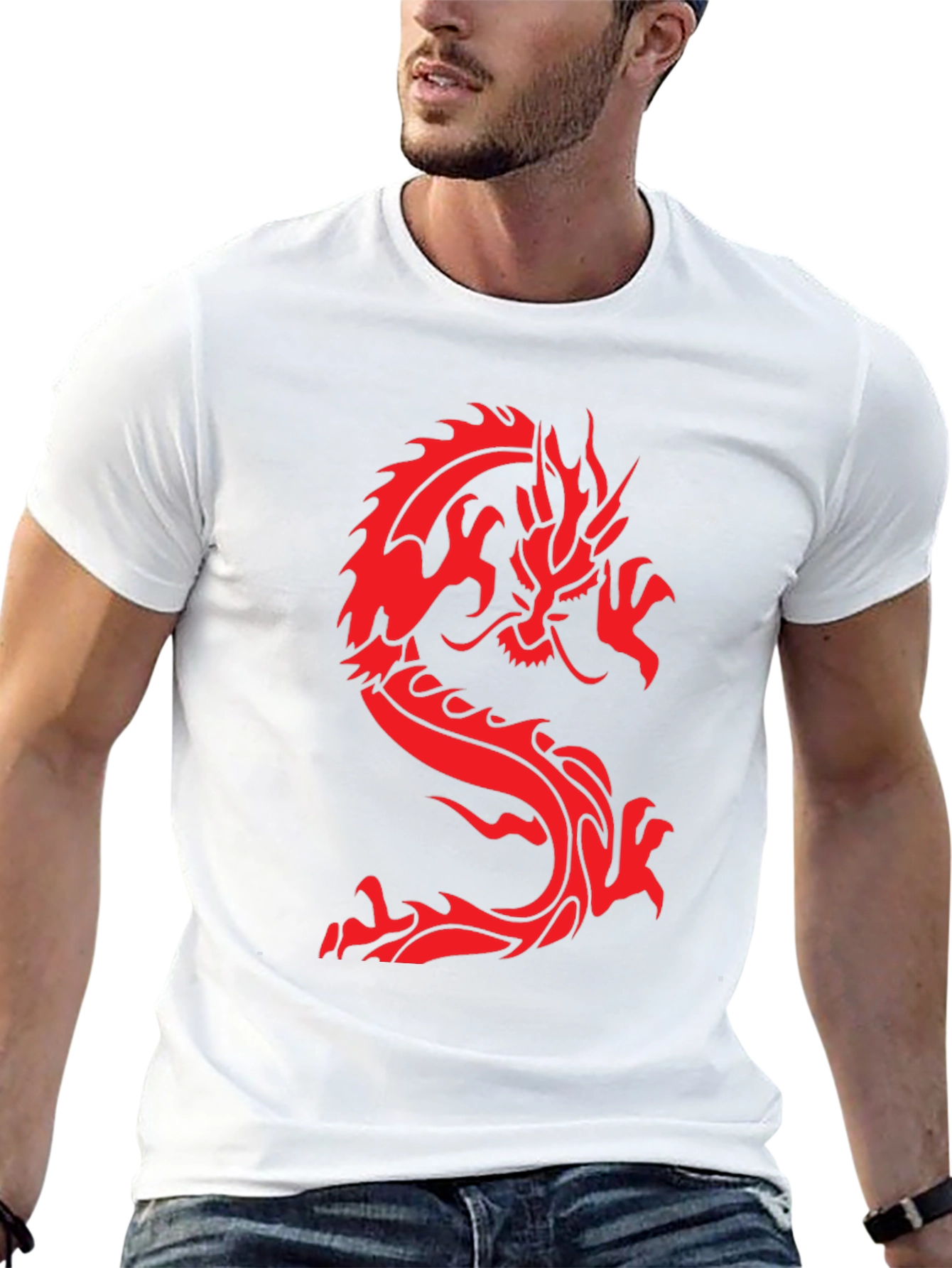Dragon Graphic Tee - Black Short Sleeve T-Shirt