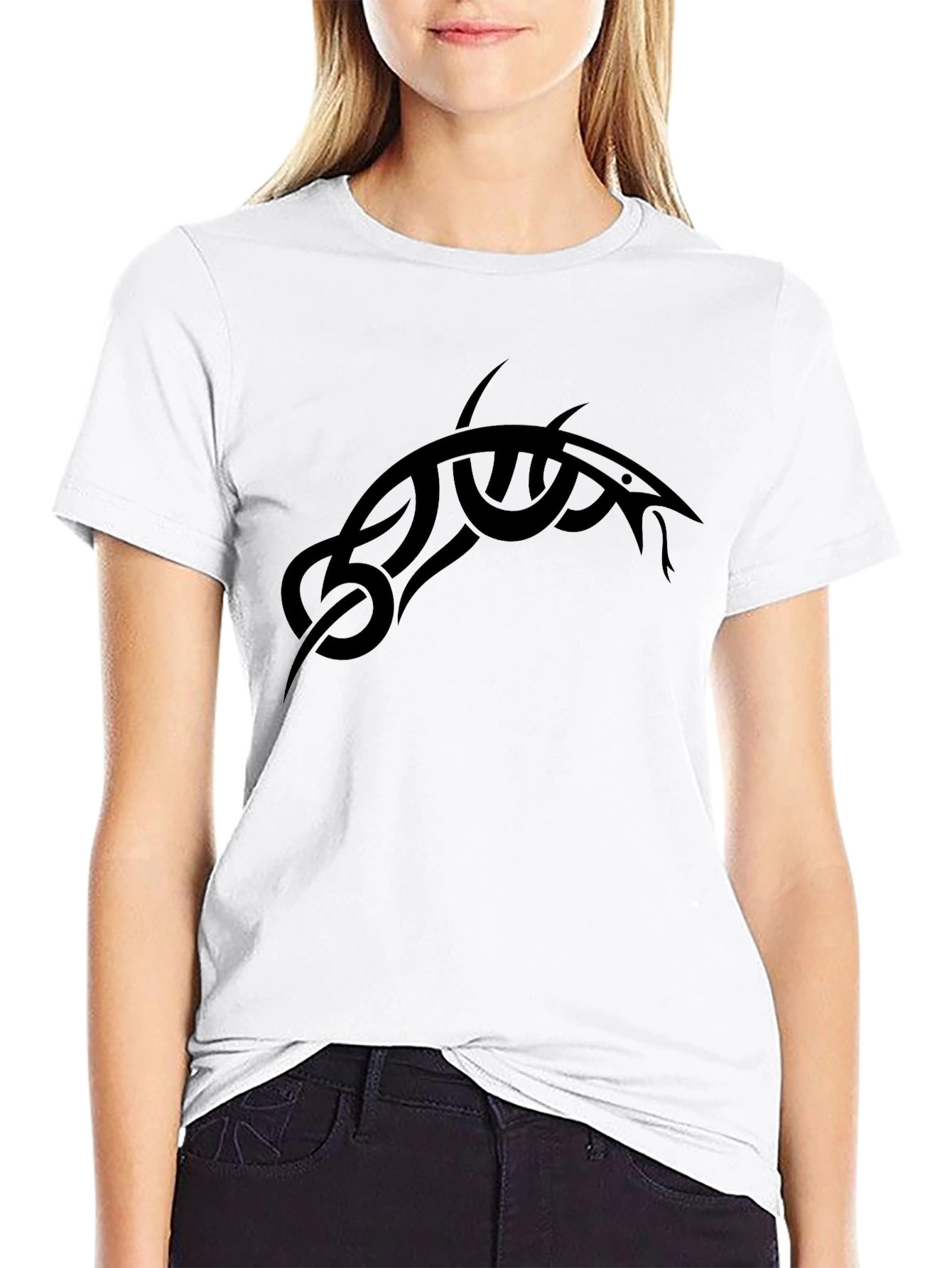 Mens Black Tribal Graphic T-Shirt