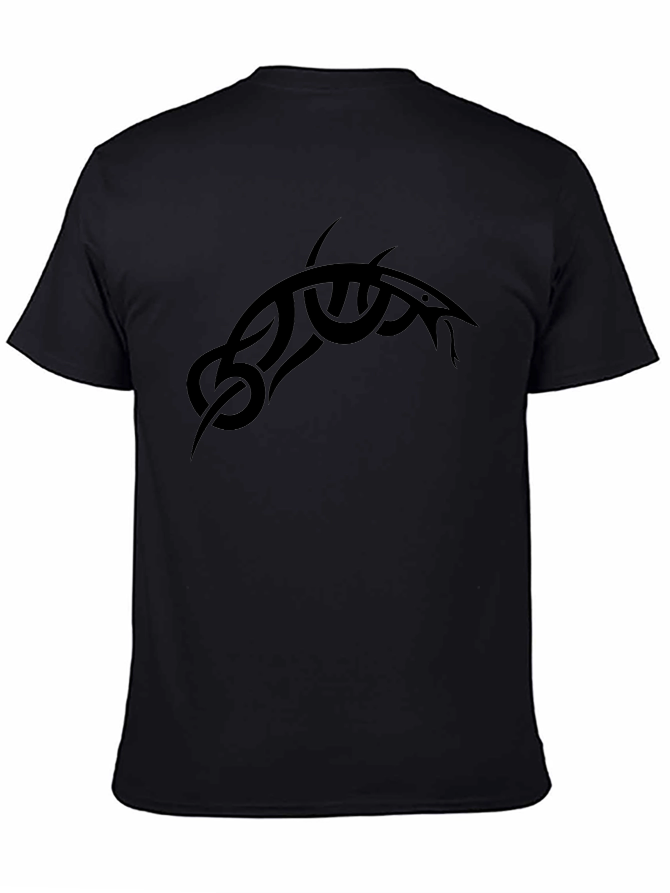 Mens Black Tribal Graphic T-Shirt
