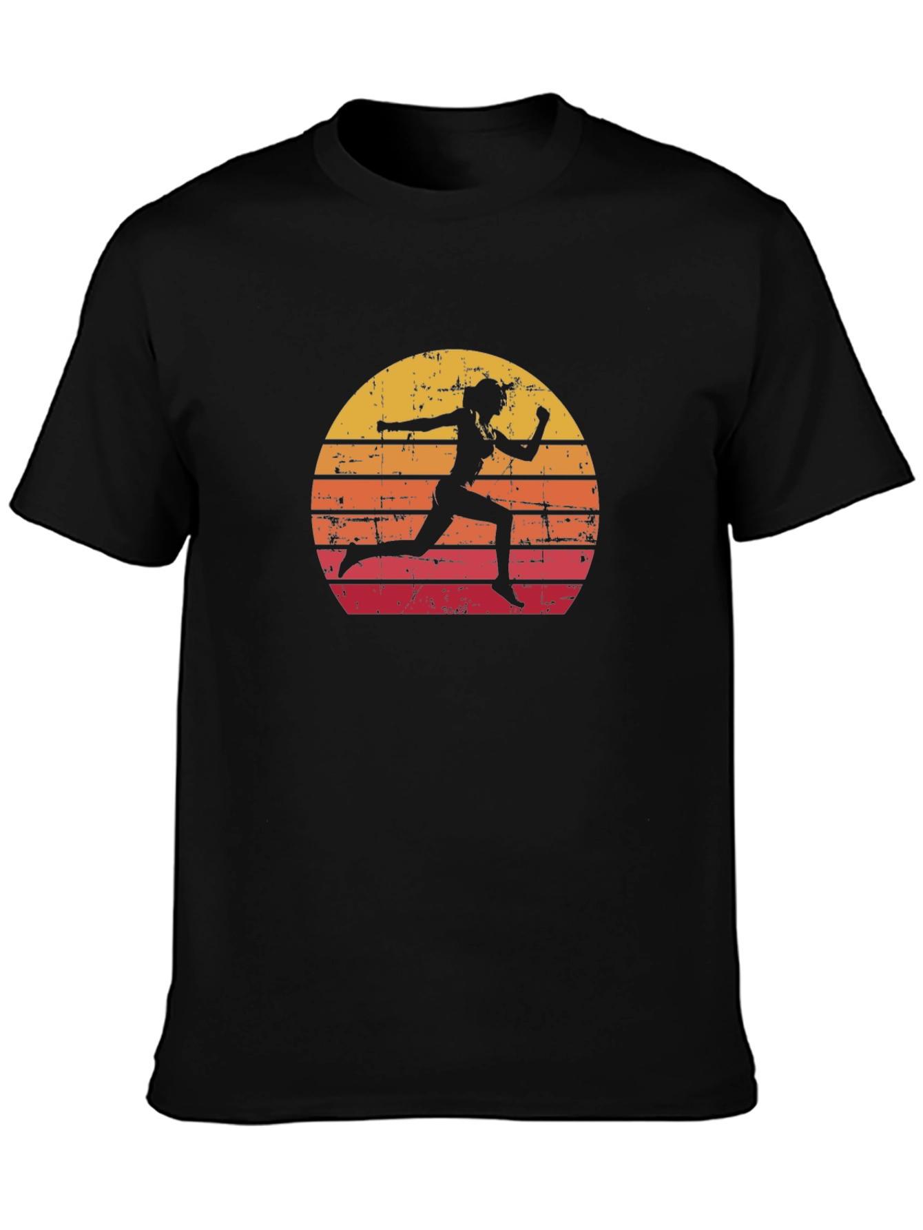 Retro Runner Graphic Tee - Sunset Silhouette