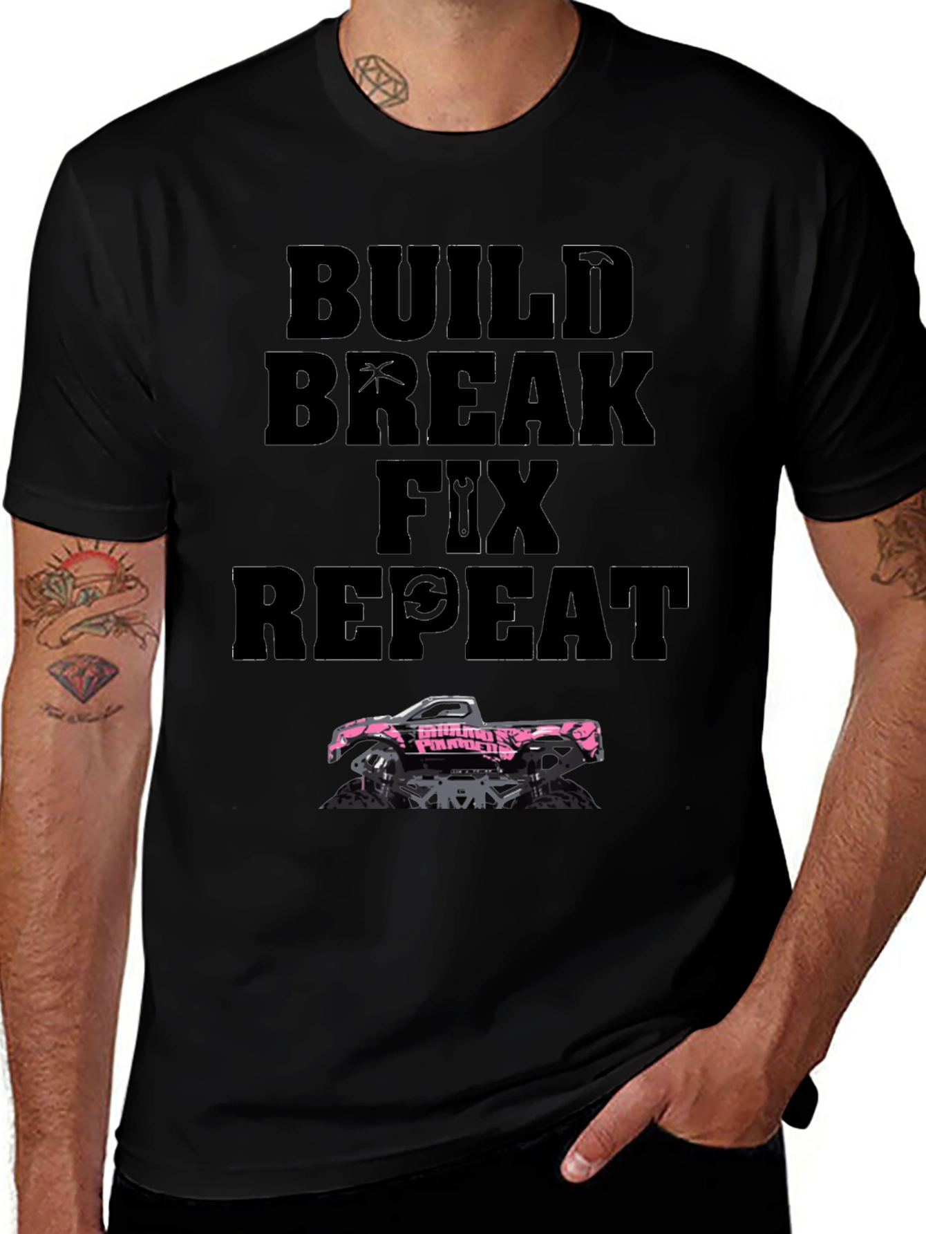 Build Break Fix Repeat Trucker T-Shirt