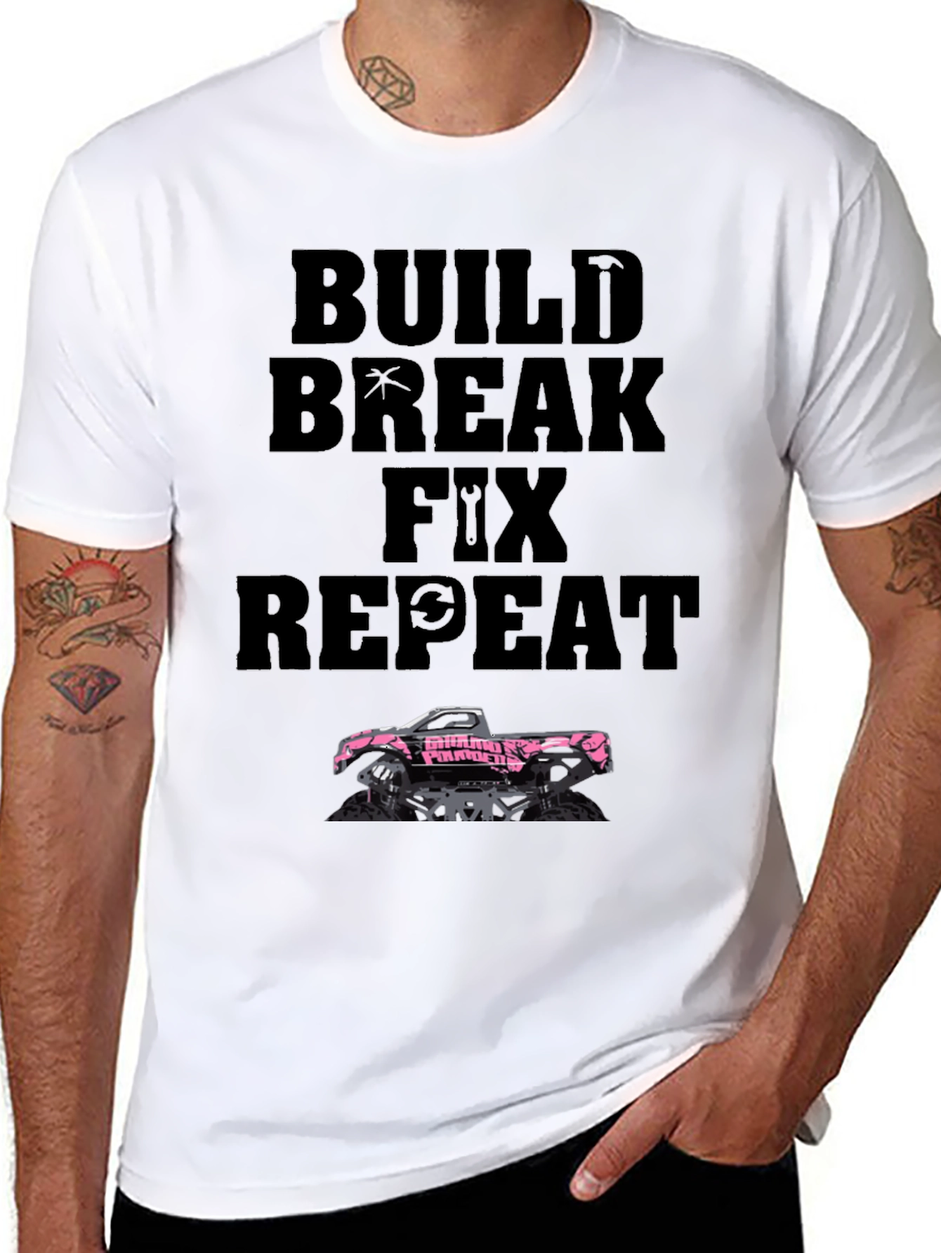 Build Break Fix Repeat Trucker T-Shirt