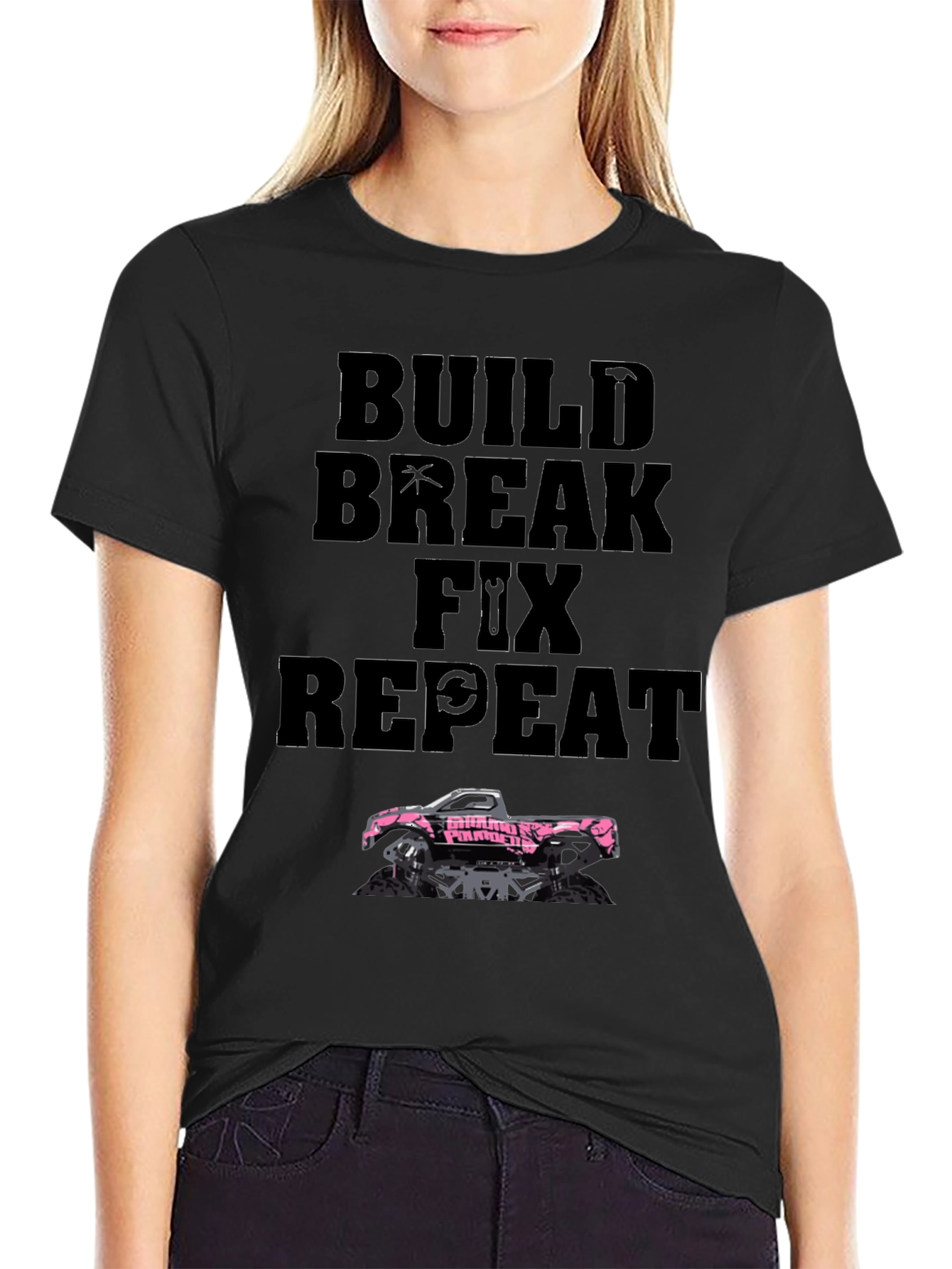 Build Break Fix Repeat Trucker T-Shirt