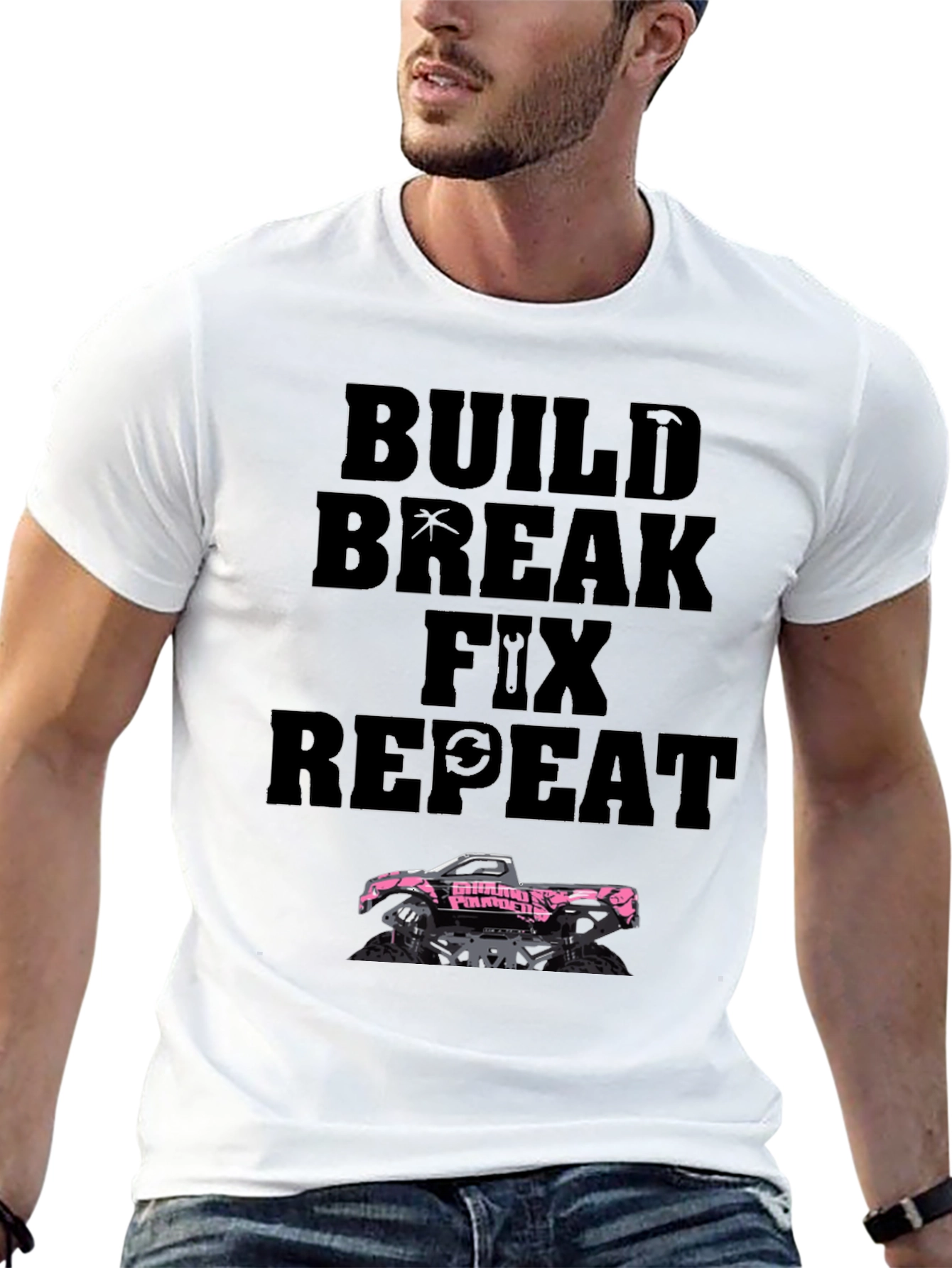 Build Break Fix Repeat Trucker T-Shirt