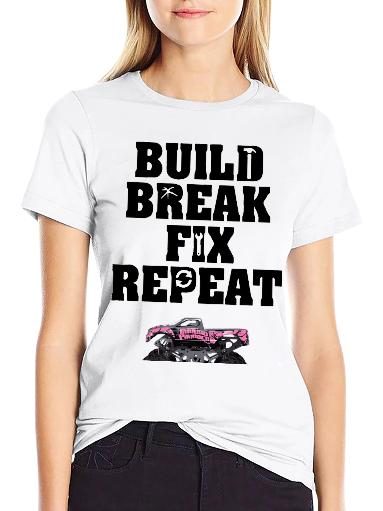 Build Break Fix Repeat Trucker T-Shirt