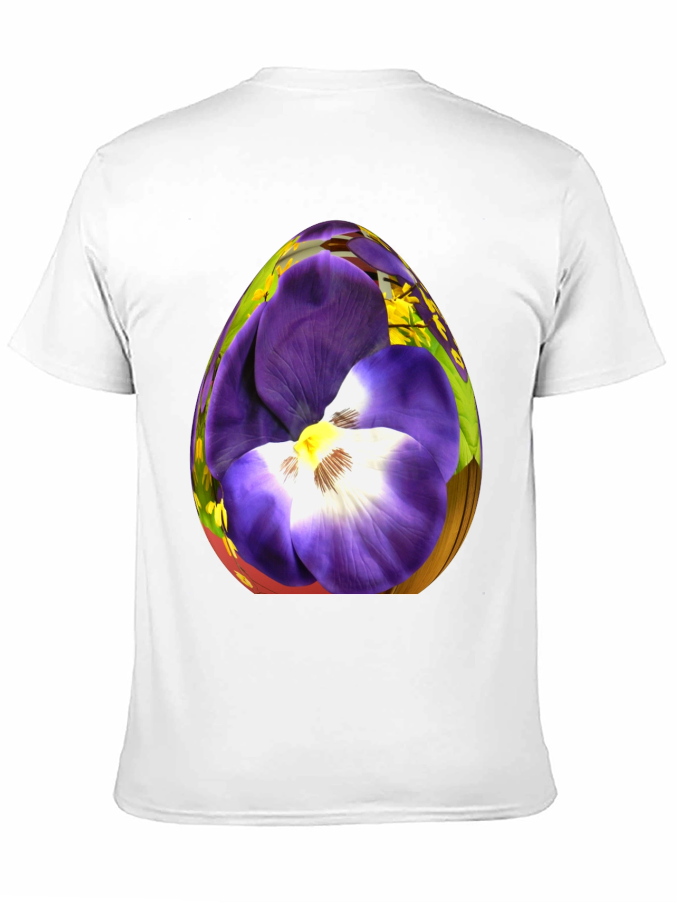 Floral Egg Graphic Black T-Shirt