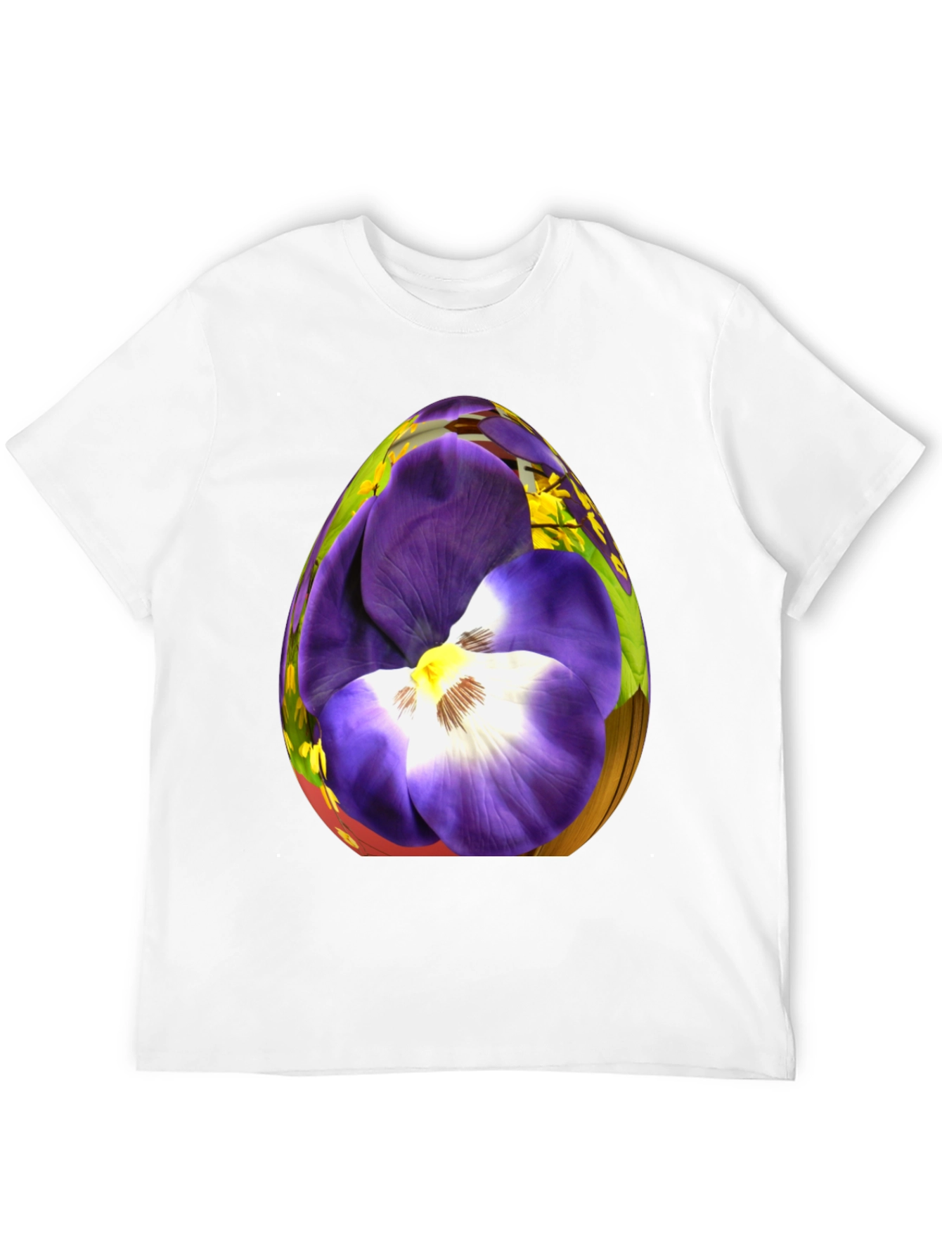 Floral Egg Graphic Black T-Shirt