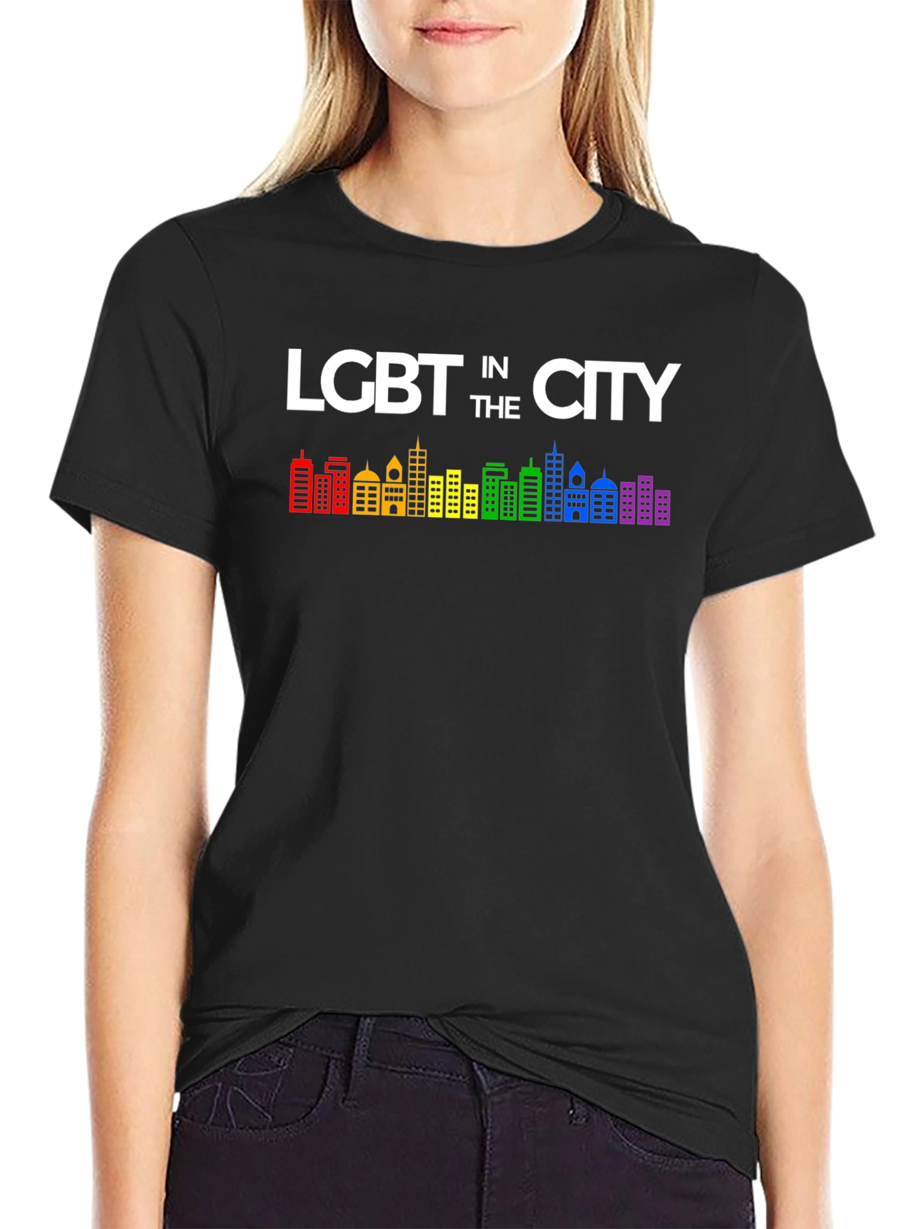 LGBT In The City Pride T-Shirt Rainbow