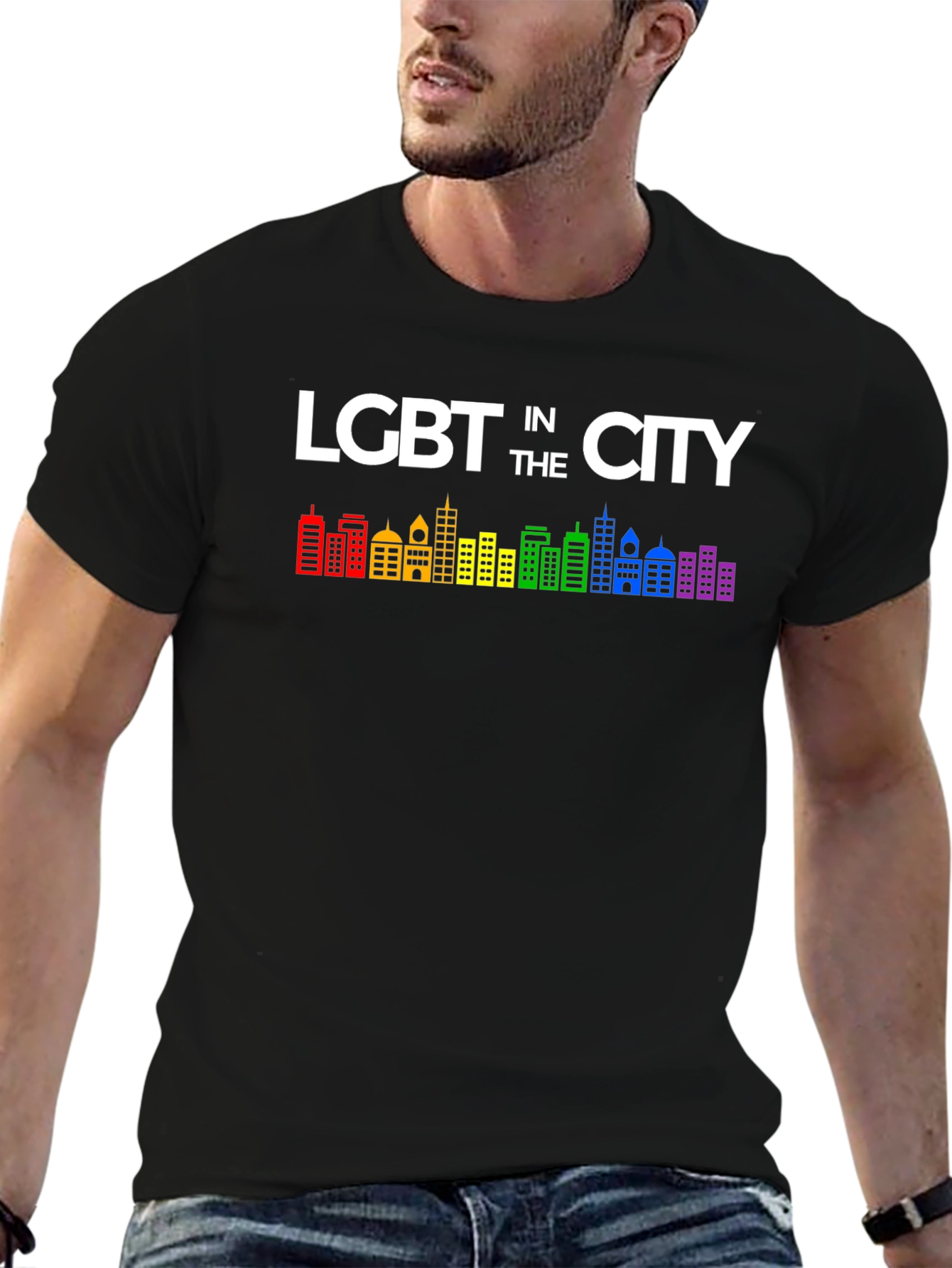 LGBT In The City Pride T-Shirt Rainbow