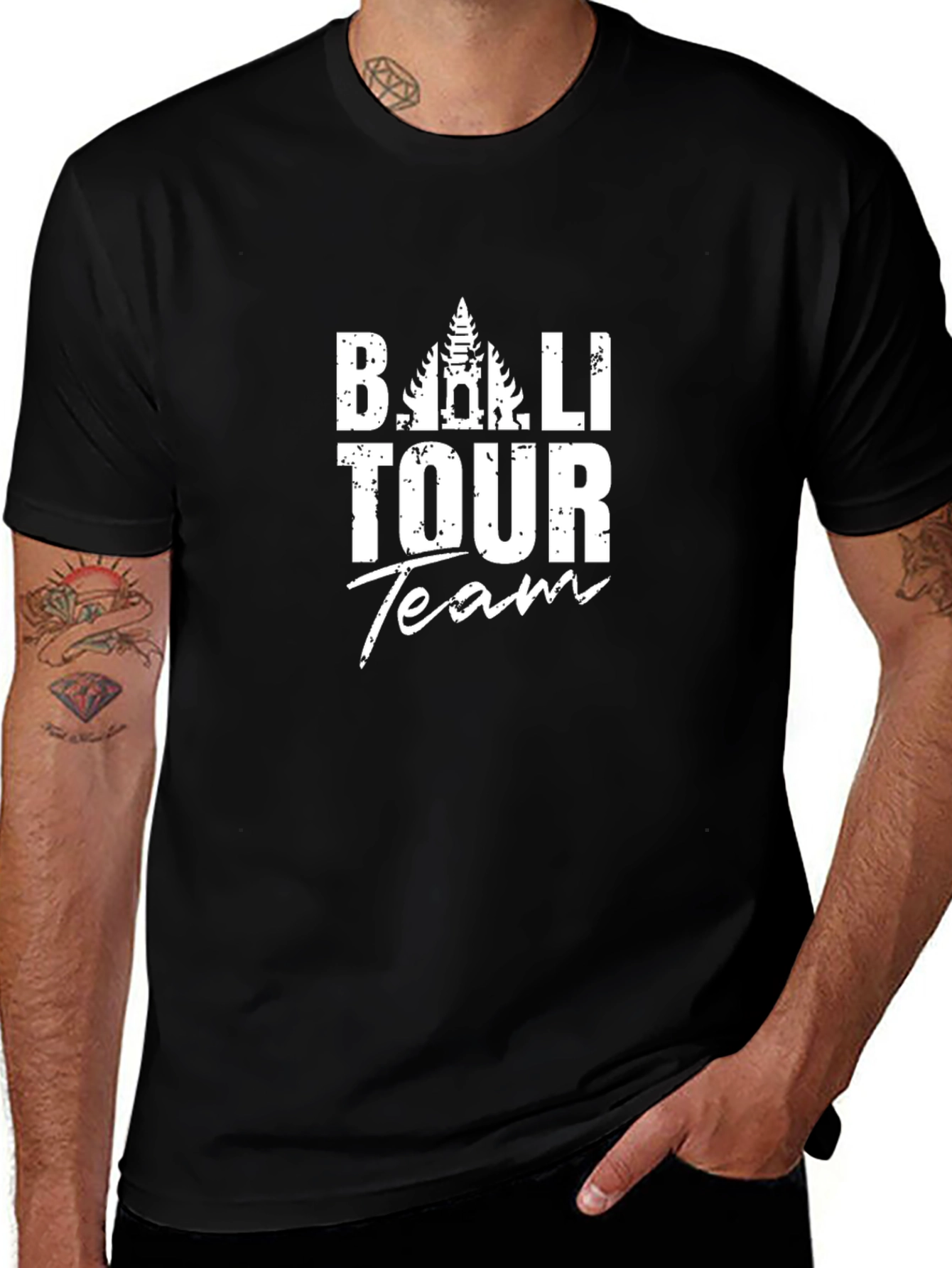 Bali Tour Team Black Graphic Tee