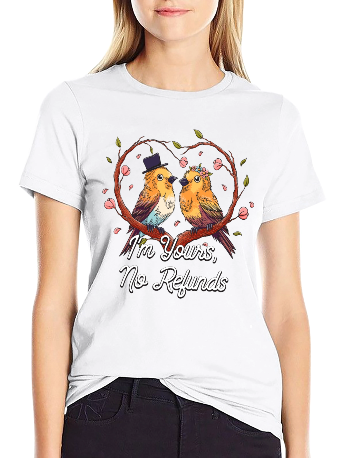 Im Yours No Refunds Bird Couple T-Shirt