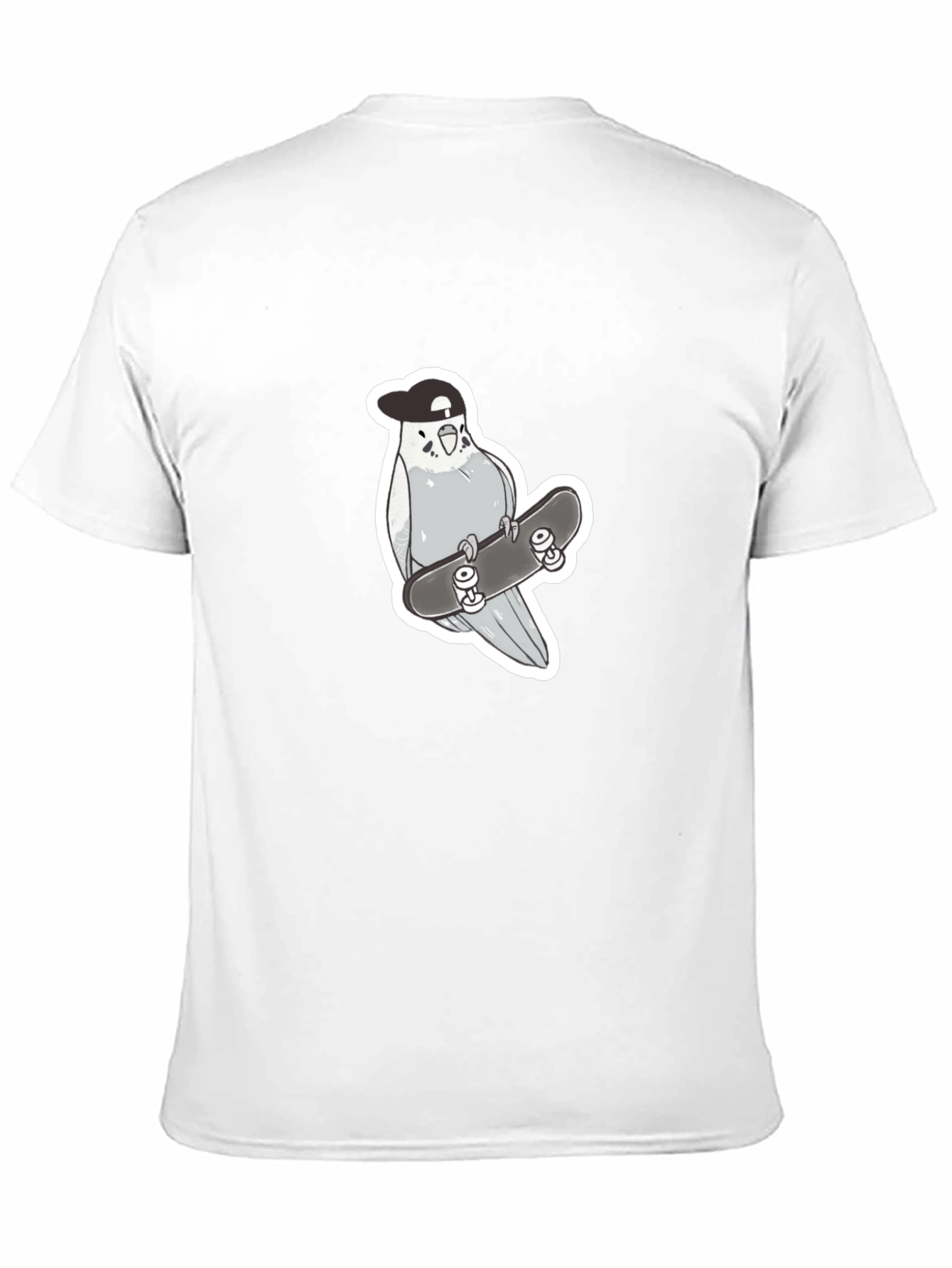 Cool Bird Skateboard Graphic Tee