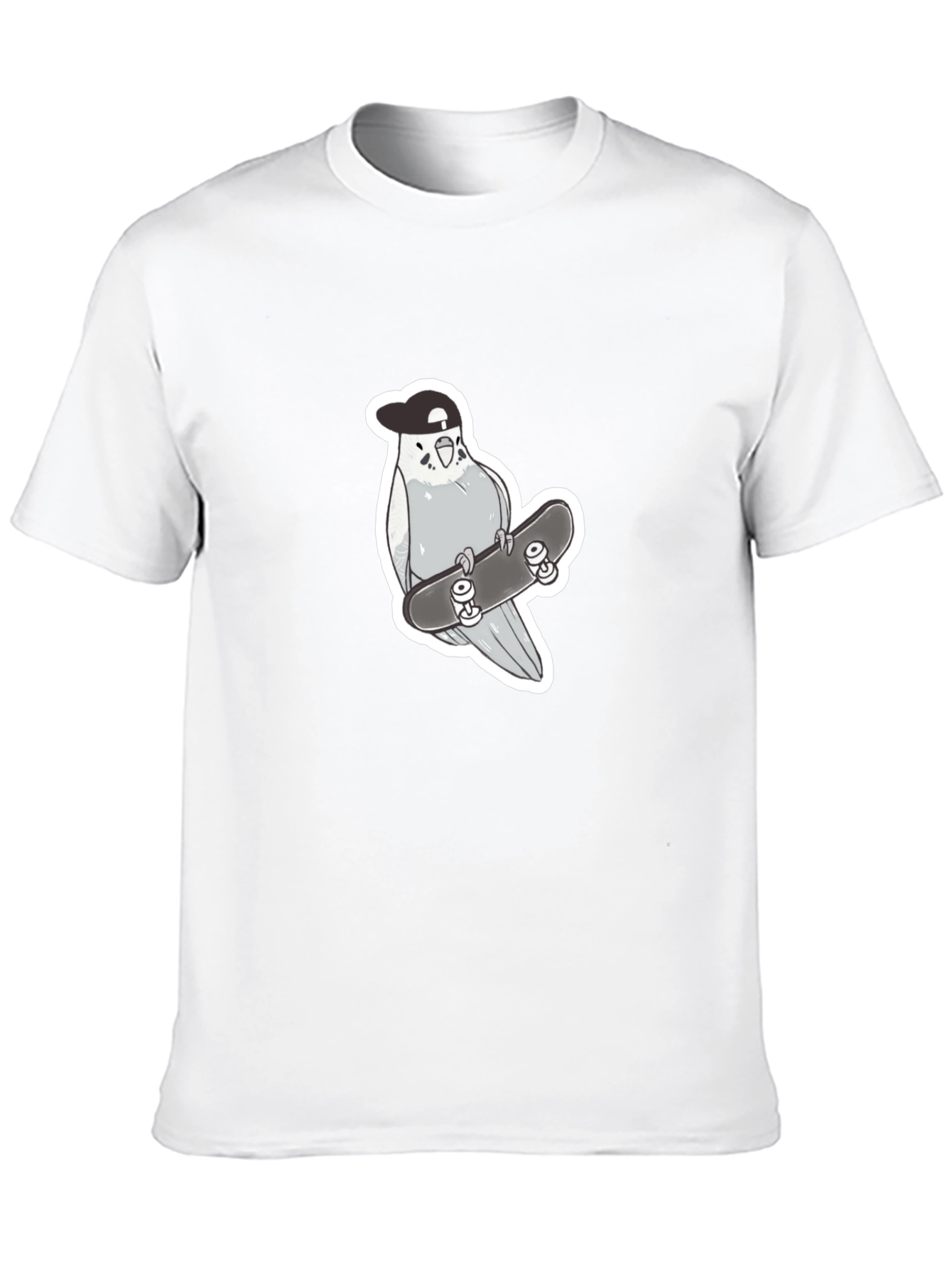 Cool Bird Skateboard Graphic Tee