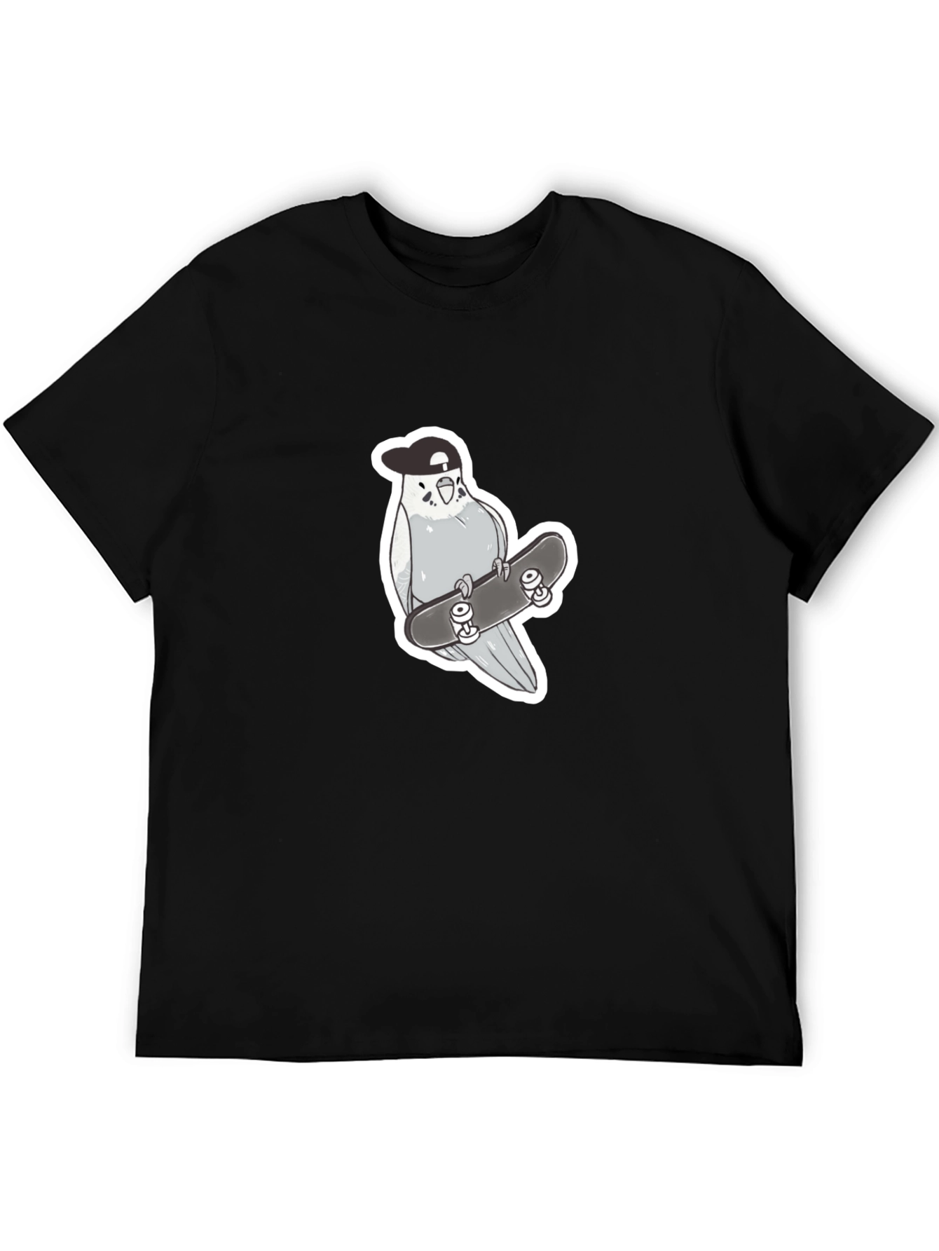 Cool Bird Skateboard Graphic Tee
