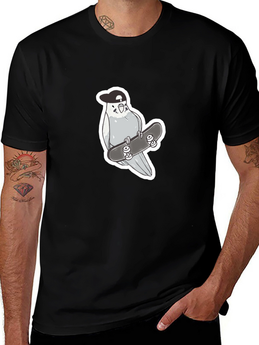 Cool Bird Skateboard Graphic Tee